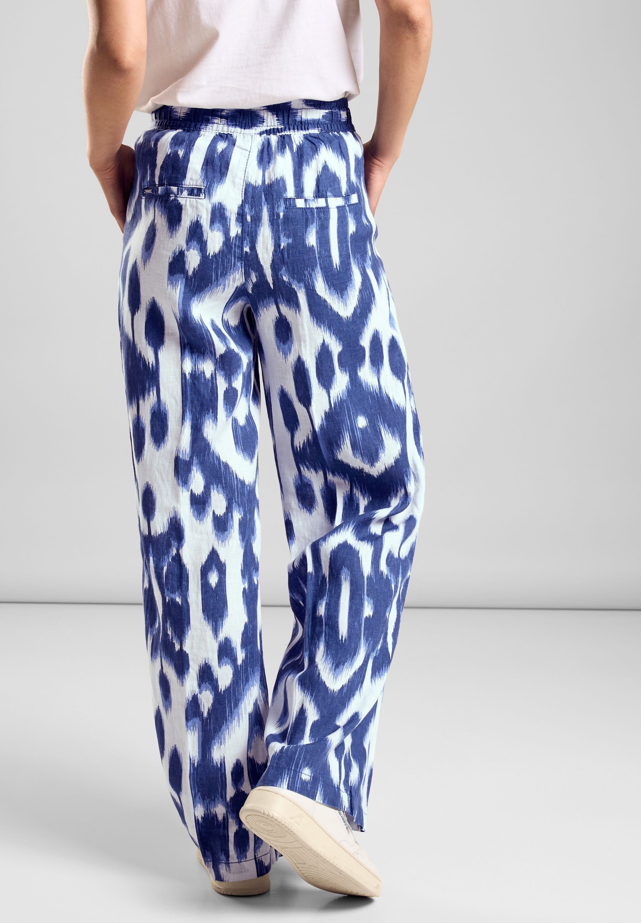 STREET ONE Leinenhose mit All-Over Print