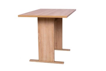 kundler home Esstisch Tisch, Küchentisch, 110x70 cm, mit Fußleiste aus Eichenholz massiv
