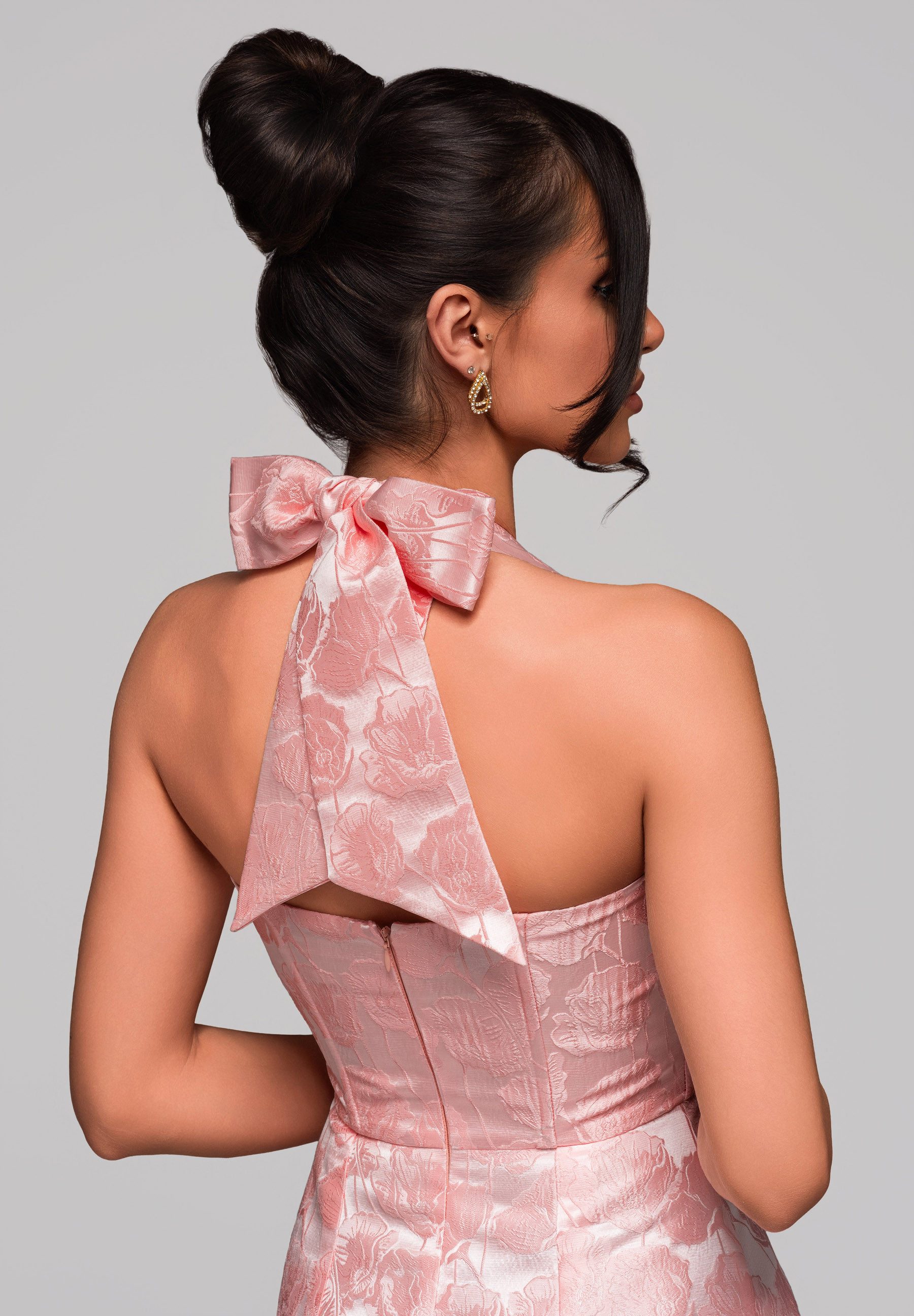 OMBRE Abendkleid Elegantes Cocktailkleid mit Jacquard-Muster günstig online kaufen