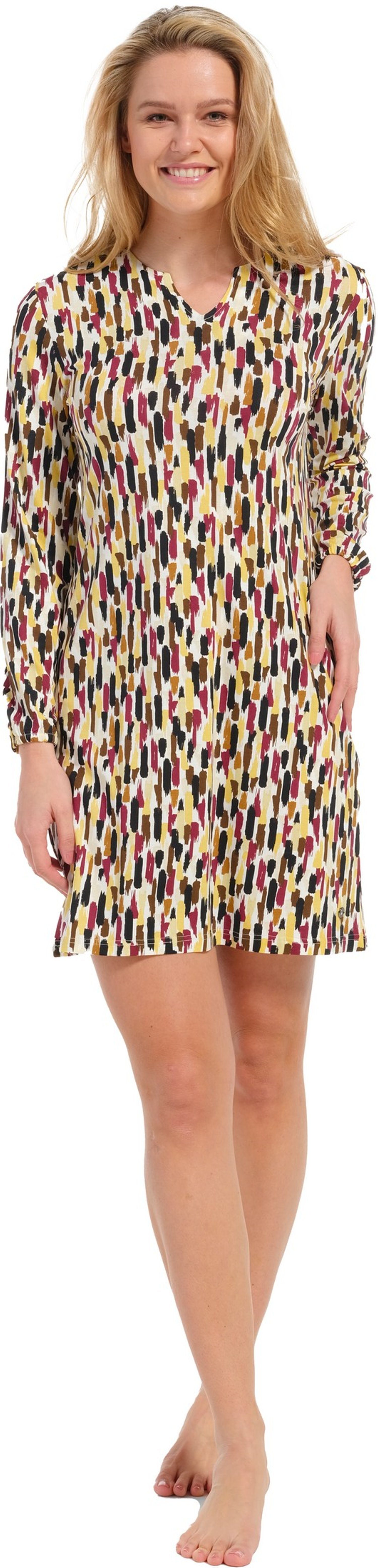 Pastunette Nachthemd Arm (1-tlg) Modisches Schlafshirt Design Damen mit langem