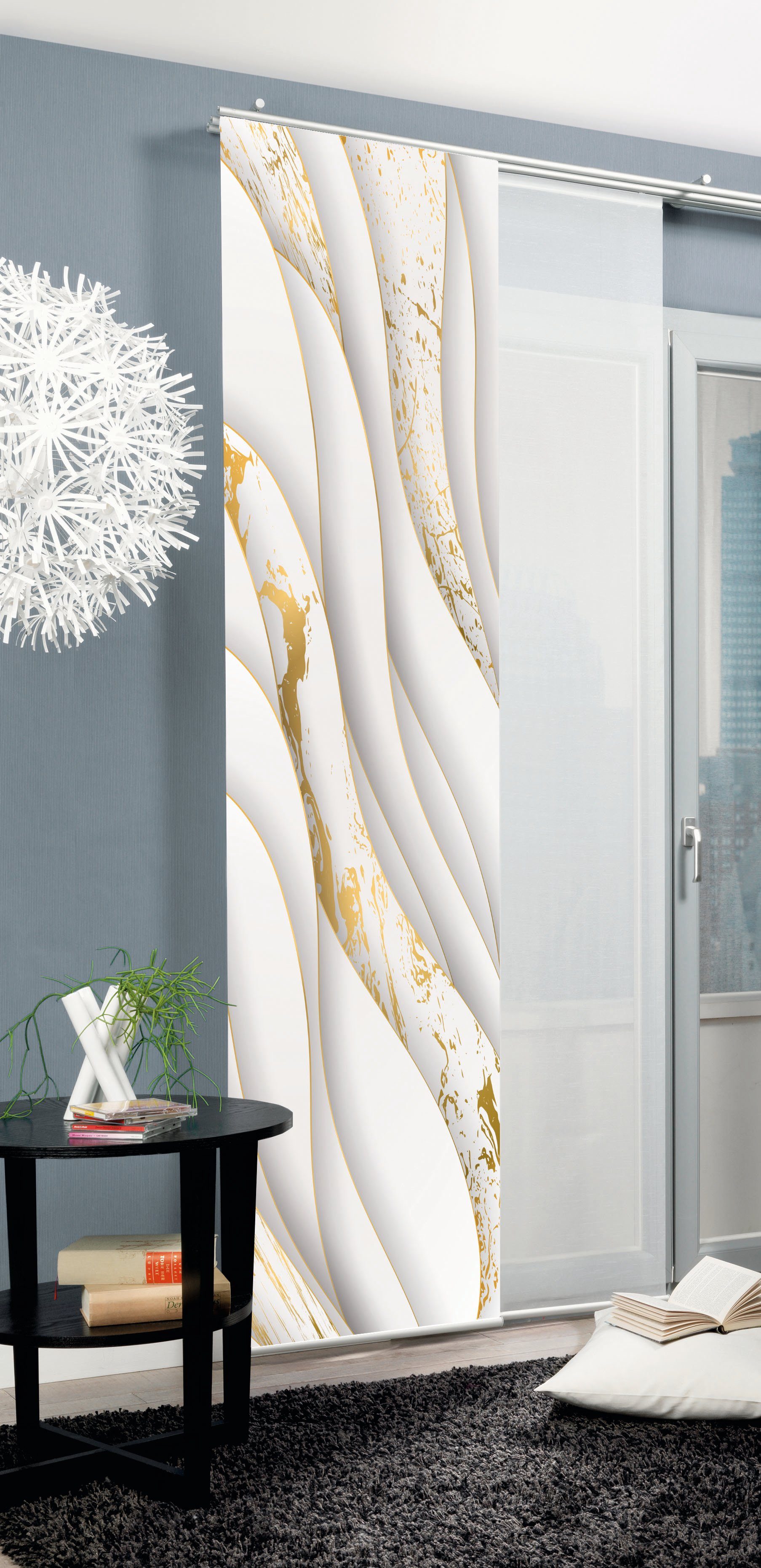 HOME WOHNIDEEN Schiebegardine GULDO (1 St), Paneelwagen, blickdicht, Schieb günstig online kaufen