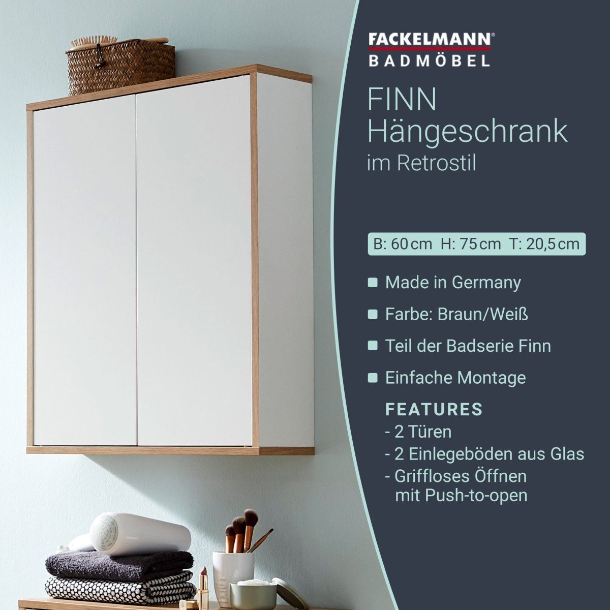 FACKELMANN Hängeschrank Doppel-Hängeschrank FINN – Bild 2 von 5