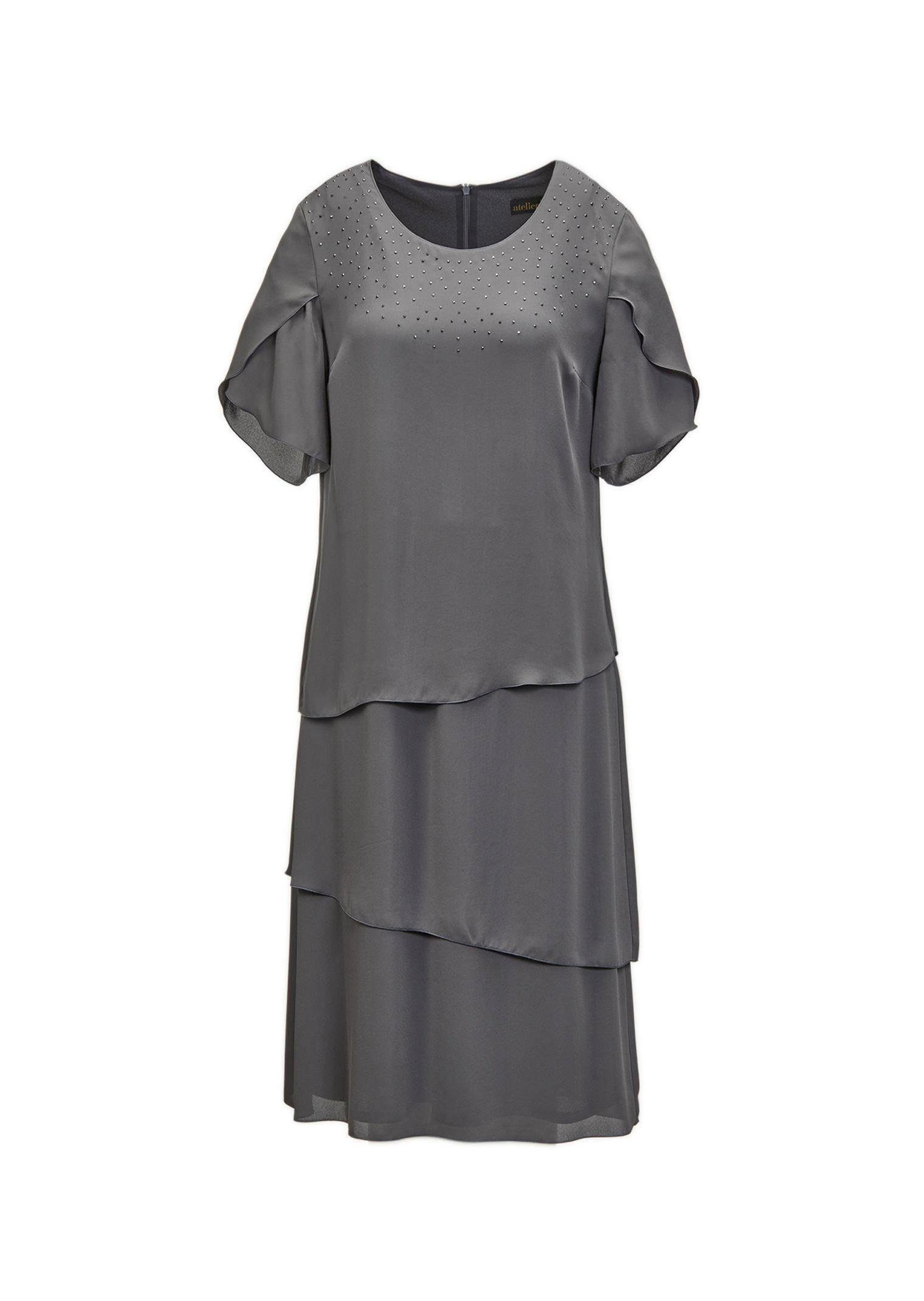 GOLDNER Abendkleid Kurzgröße: Elegant fallendes Stufenkleid günstig online kaufen