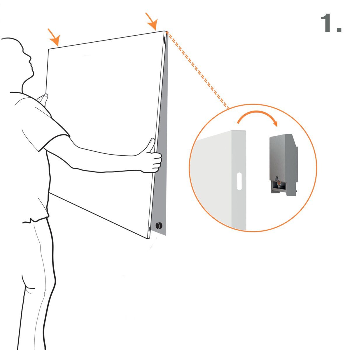 NOBO Magnettafel Whiteboard Infinity Stahl 90x60cm weiß