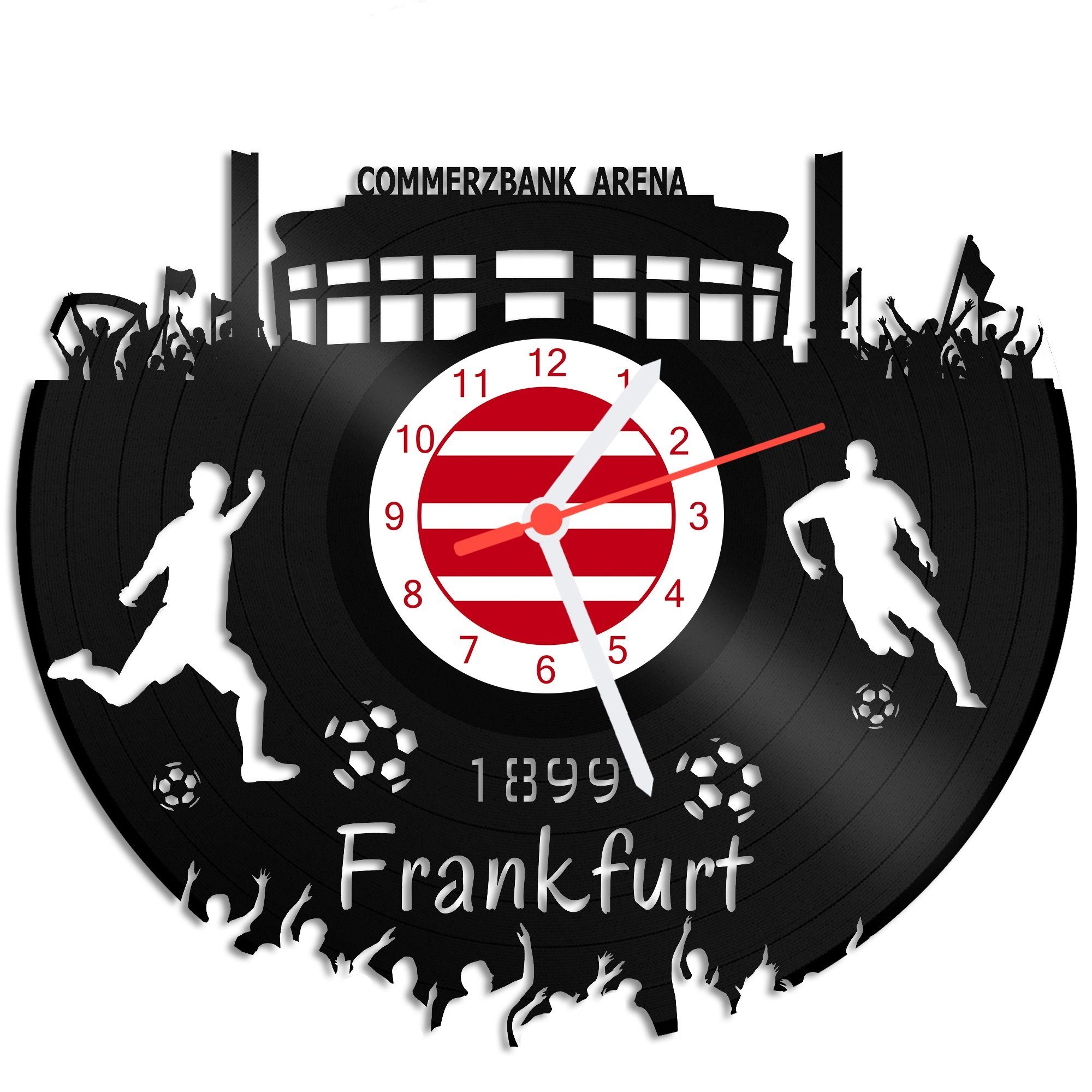 GRAVURZEILE Wanduhr Schallplattenuhr Frankfurt - 100% günstig online kaufen