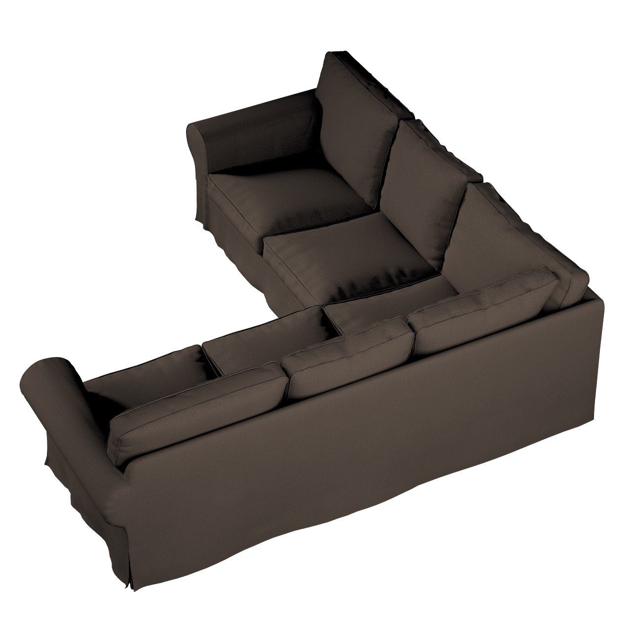 braun Sofahusse Dekoria Ecksofa, Ektorp Etna,