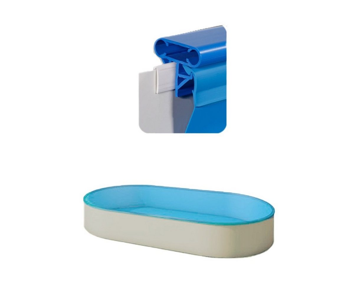 Thumbnail - EVOLUTION Poolinnenhülle Poolfolie Oval Sand 150cm 0,8mm Keilbiese Austauschfolie Innenhülle