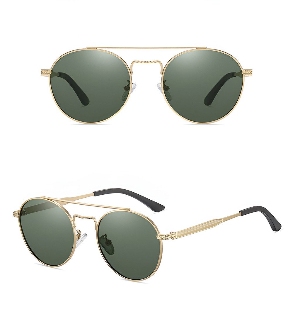 PACIEA Sonnenbrille Herren UV Schutz Doppelbalkenrahmen Metall Outdoor