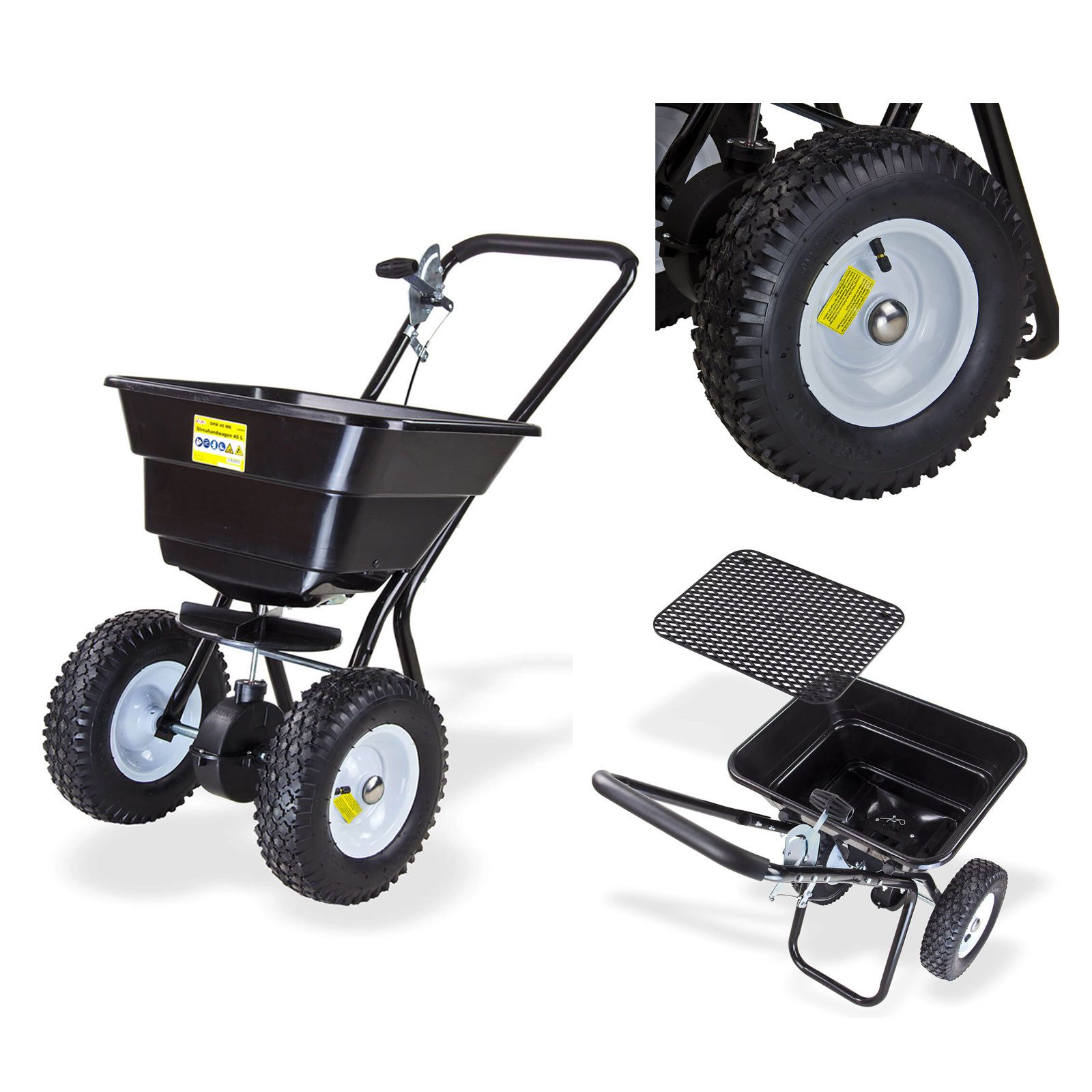 DEMA Streuaufsatz Разбрасыватель / Saatgutstreuer, Maximale Beladung 30kg / 45L / Luftreifen