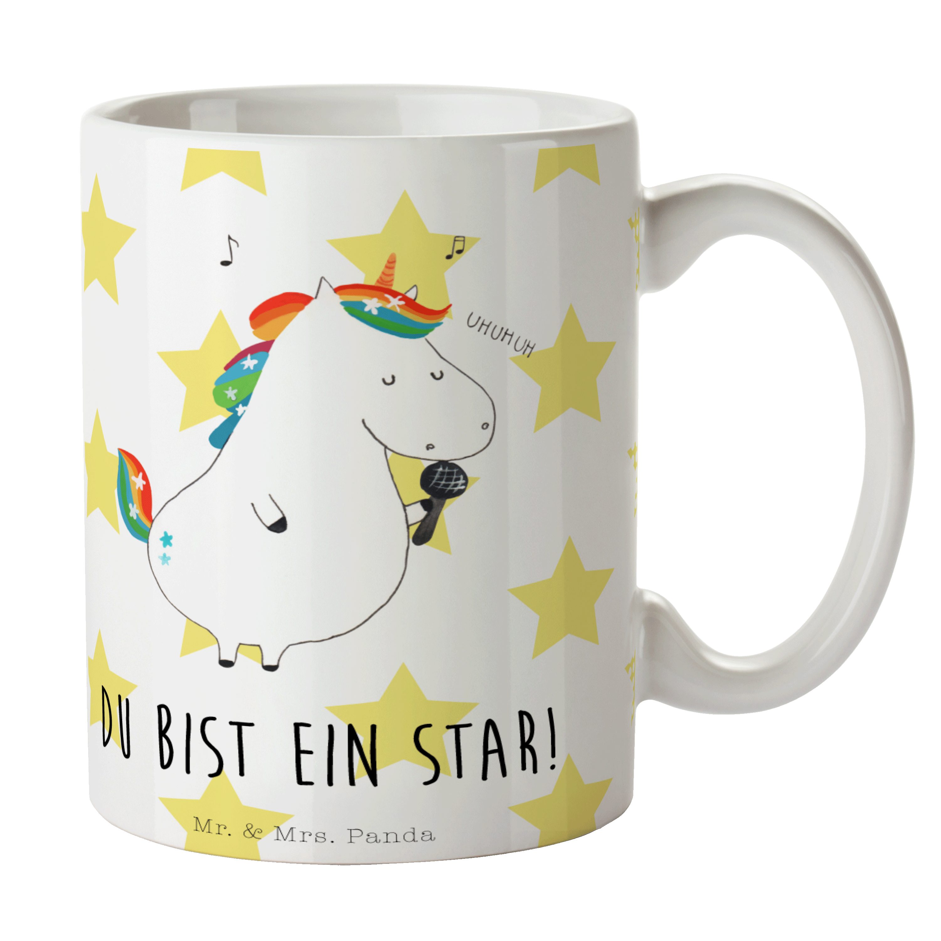 Mr. & Mrs. Panda Tasse Einhorn Geschenk, Becher, Weiß - Keramik Tasse, Sänger Unicor, - Kaffeebecher