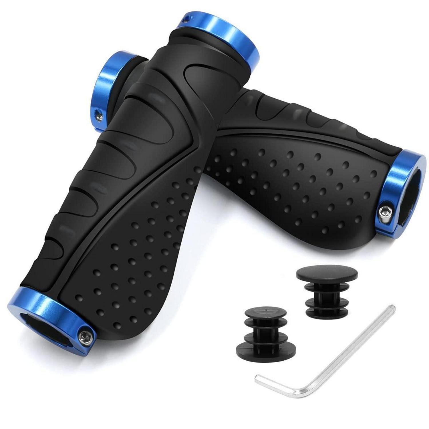 LuxusKollektion Fahrradlenker Fahrradgriffe Rutschfest Ergonomisch Lockon 22mm Rennrad Schwarz Blau