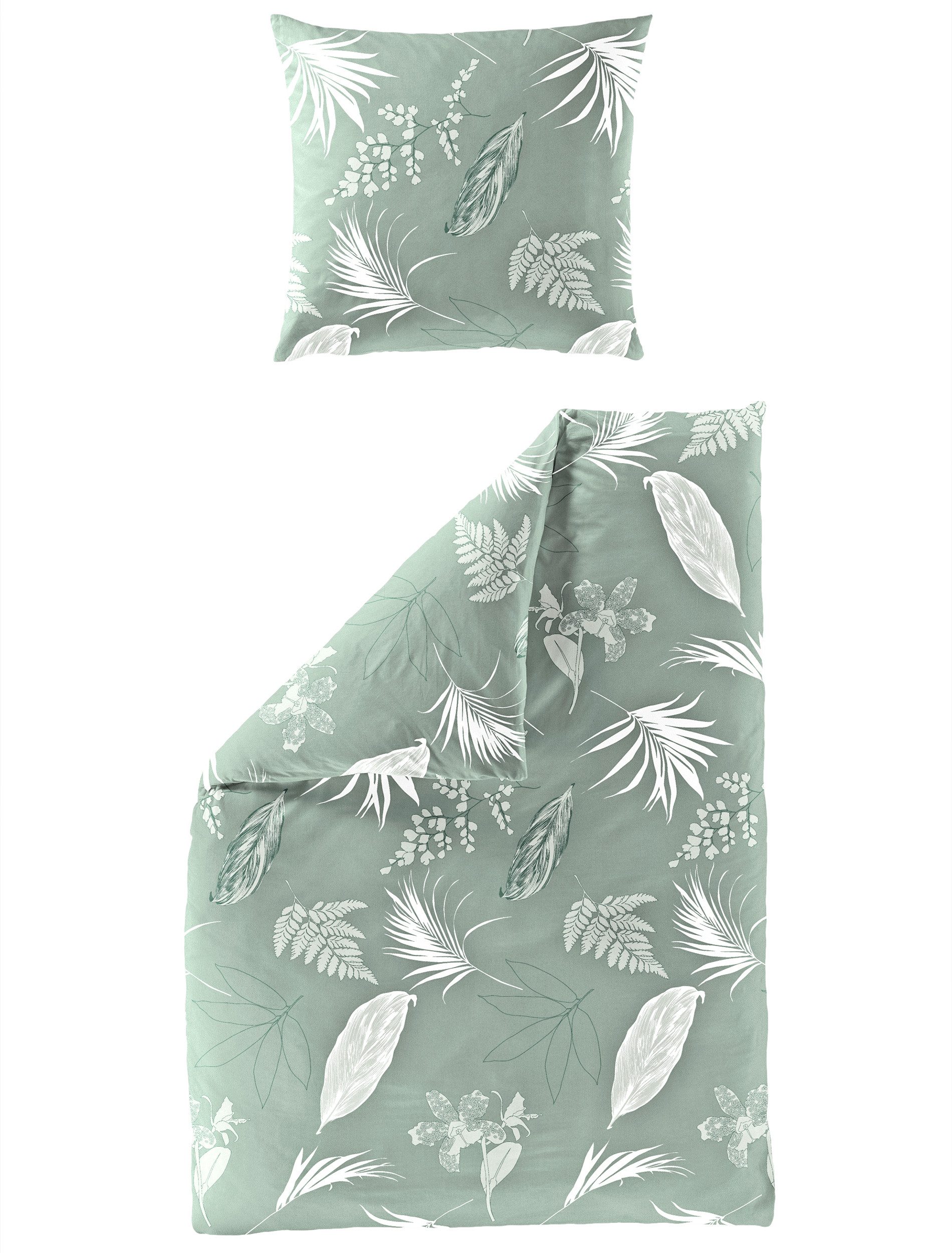 BIERBAUM Bettwäsche 3948, Mako-Satin, 2 teilig, Mako-Satin, 100 % Baumwolle, pflegeleicht