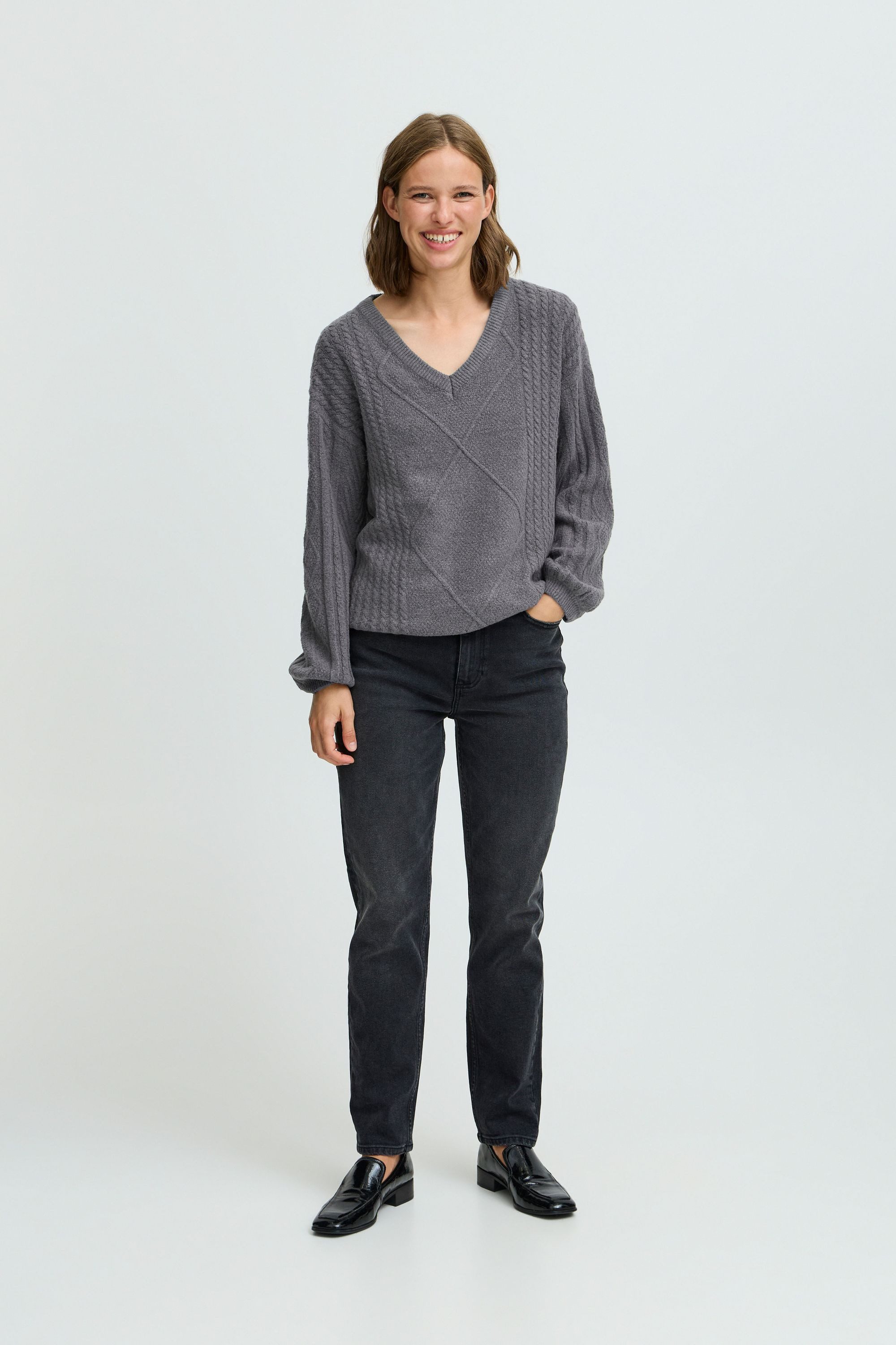 b.young Strickpullover BYMEDI VNECK JUMPER - günstig online kaufen