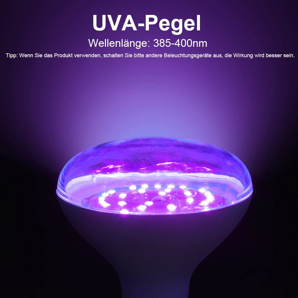 Sunicol LED Dekolicht »UV, 15W, E26/E27, 385-400nm, für Schwarzlicht Party  Halloween«
