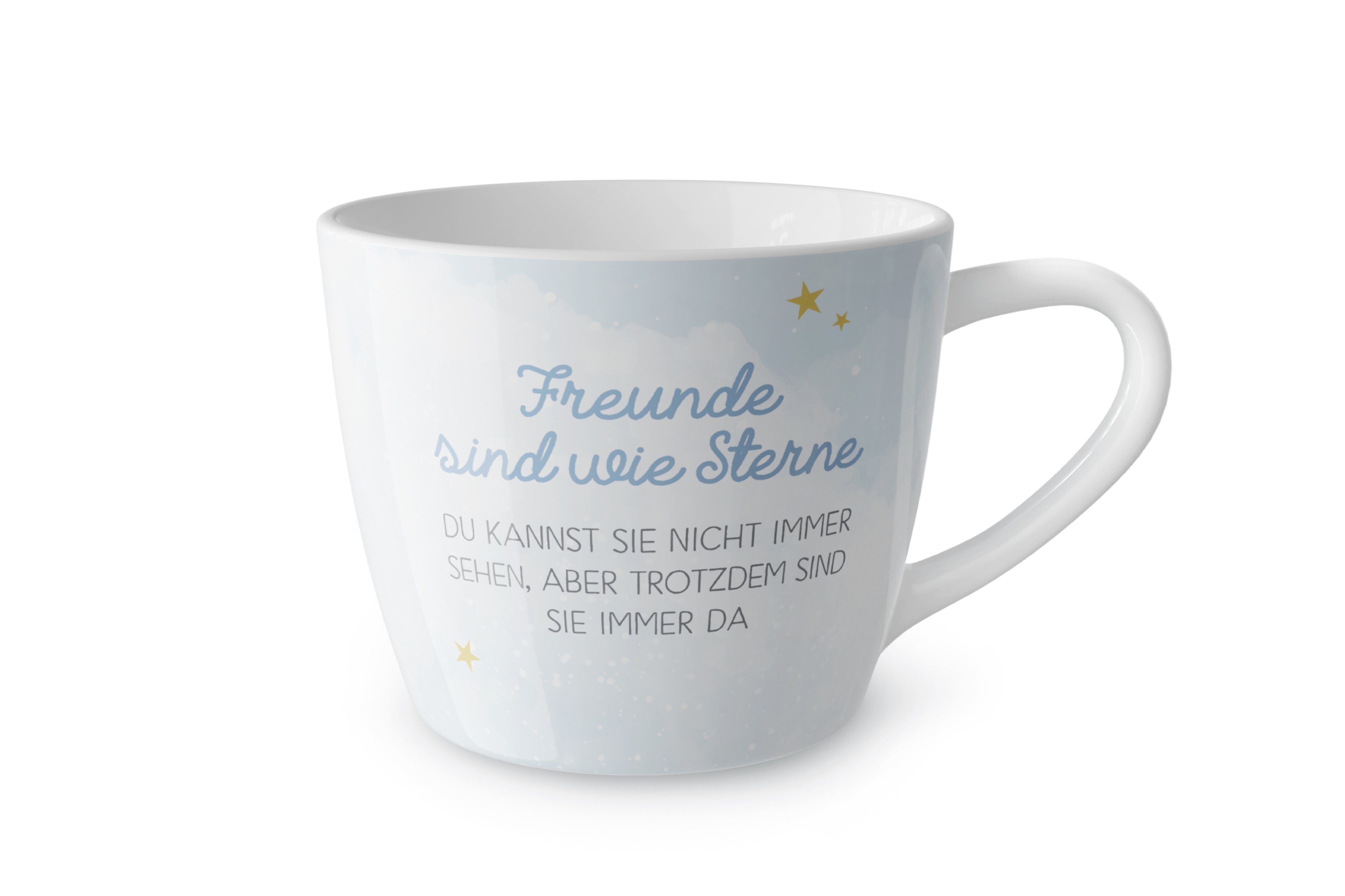 La Vida Tasse Kaffeetasse Teetasse Tasse Maxi Becher für dich la vida "Freunde, Material: Porzellan
