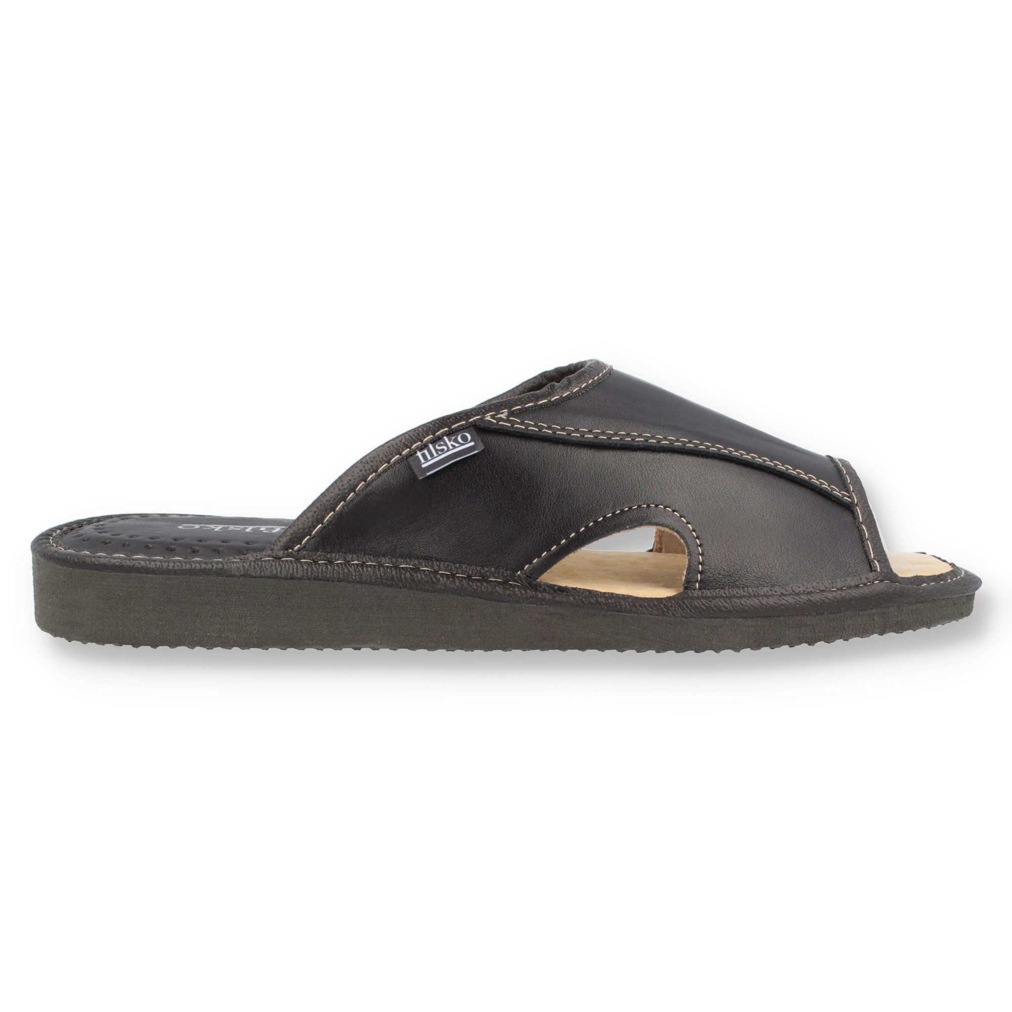 filsko Bleik offene Leder Herren Hausschuh Premium EVA-Sohle