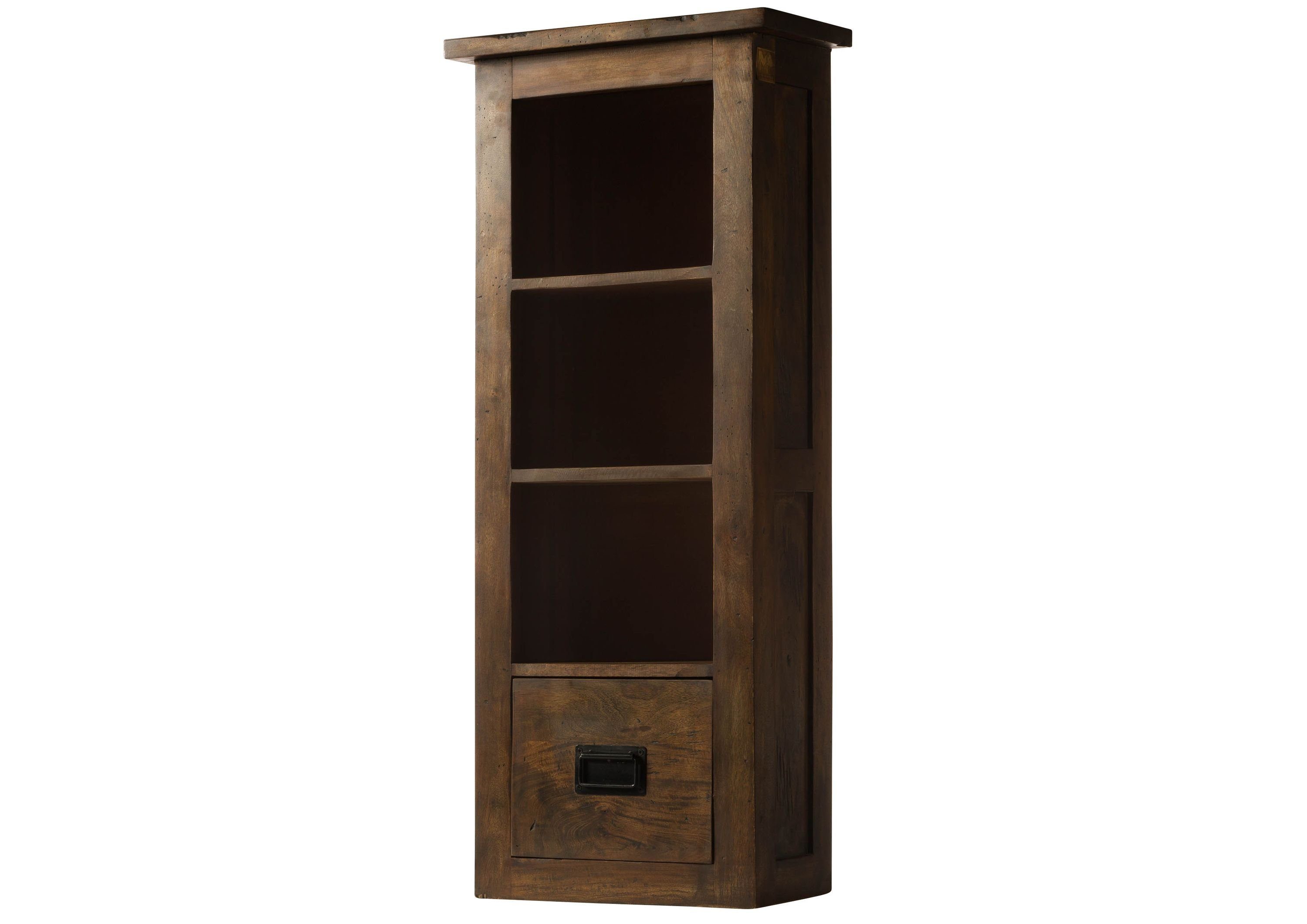 Massivmoebel24 Hängeschrank #480 (Hängeschrank Mango 50x26x120 braun lackiert RAILWAY #480)