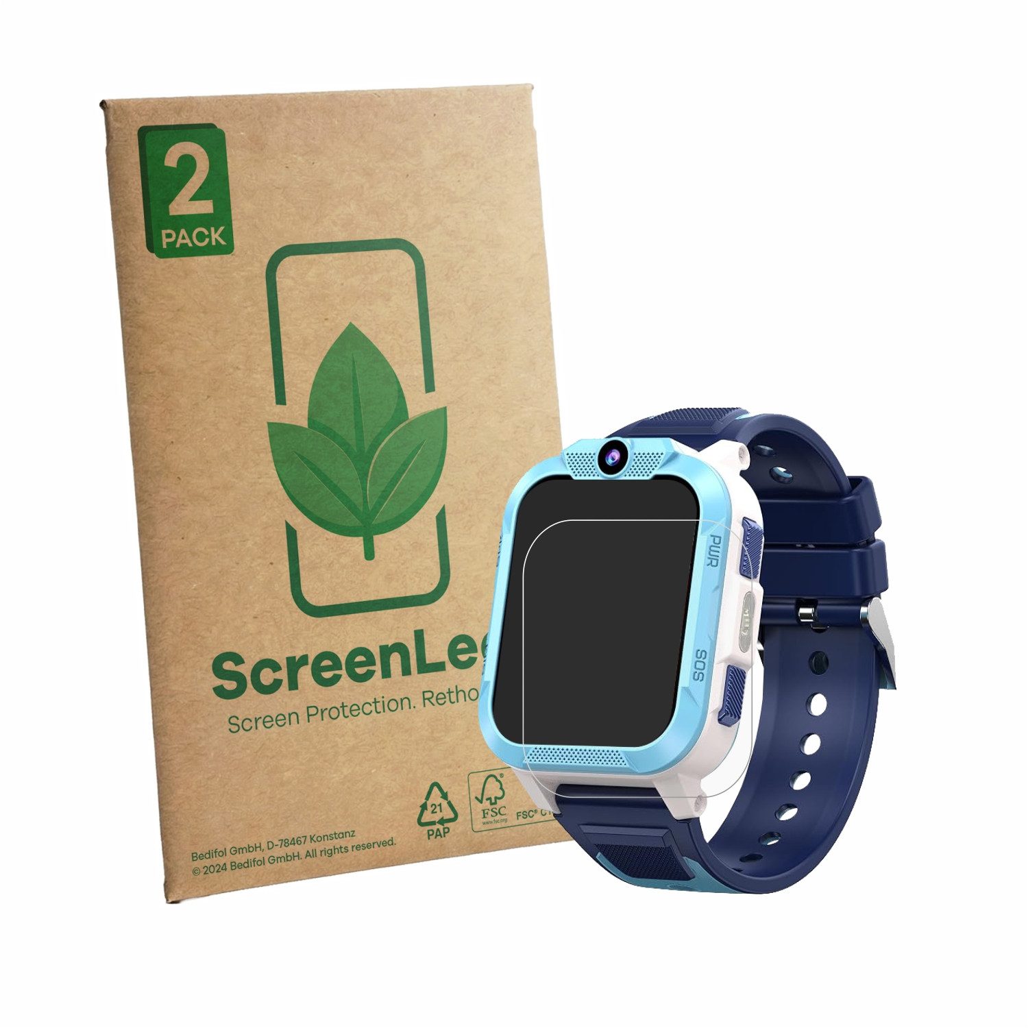 ScreenLeaf Displayschutzfolie Schutzfolie für Iowodo Z40Pro, 2 Stück, Displayschutz Schutz Folie Klar Transparent
