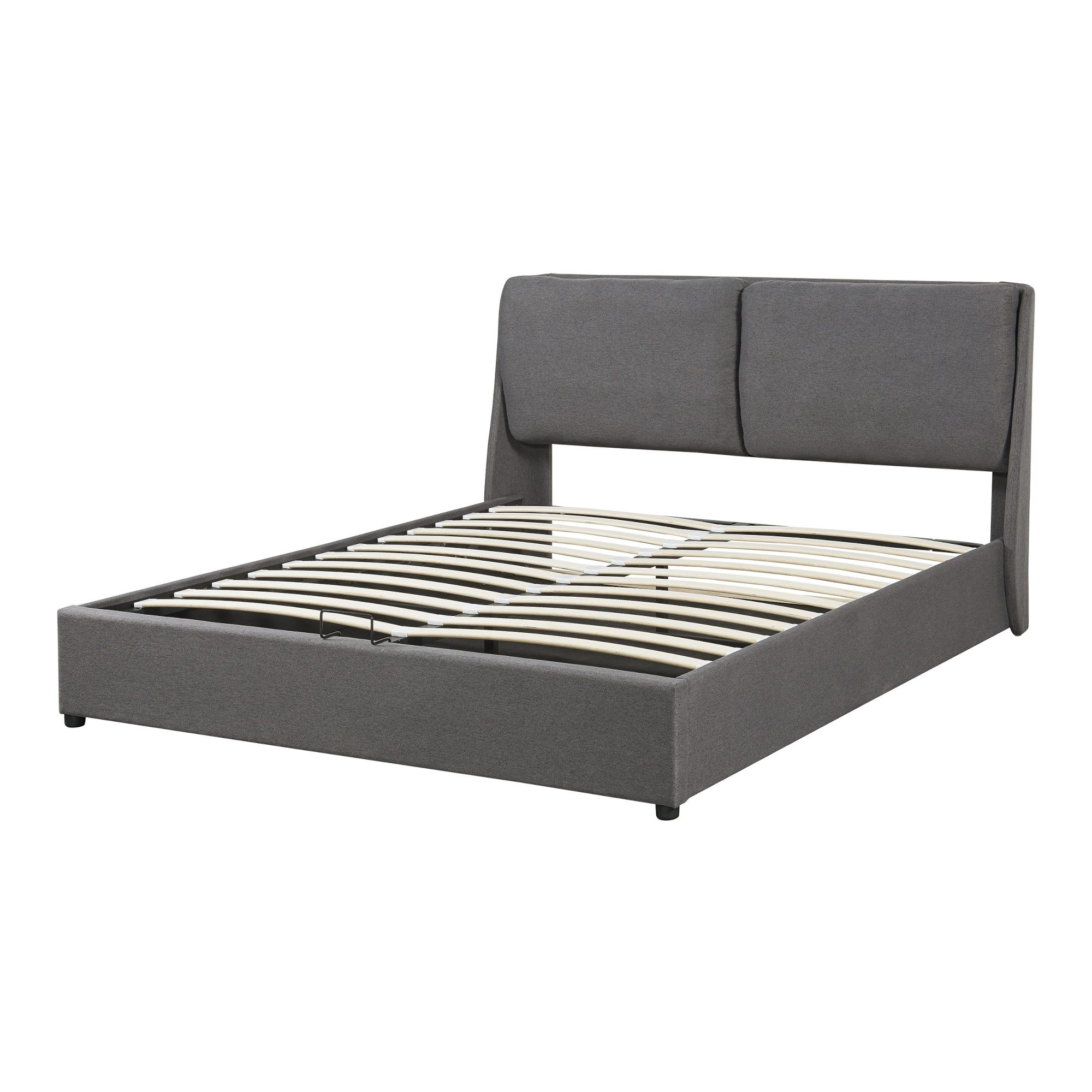 en.casa Polsterbett, »Lunner« Doppelbett mit Bettkasten günstig online kaufen