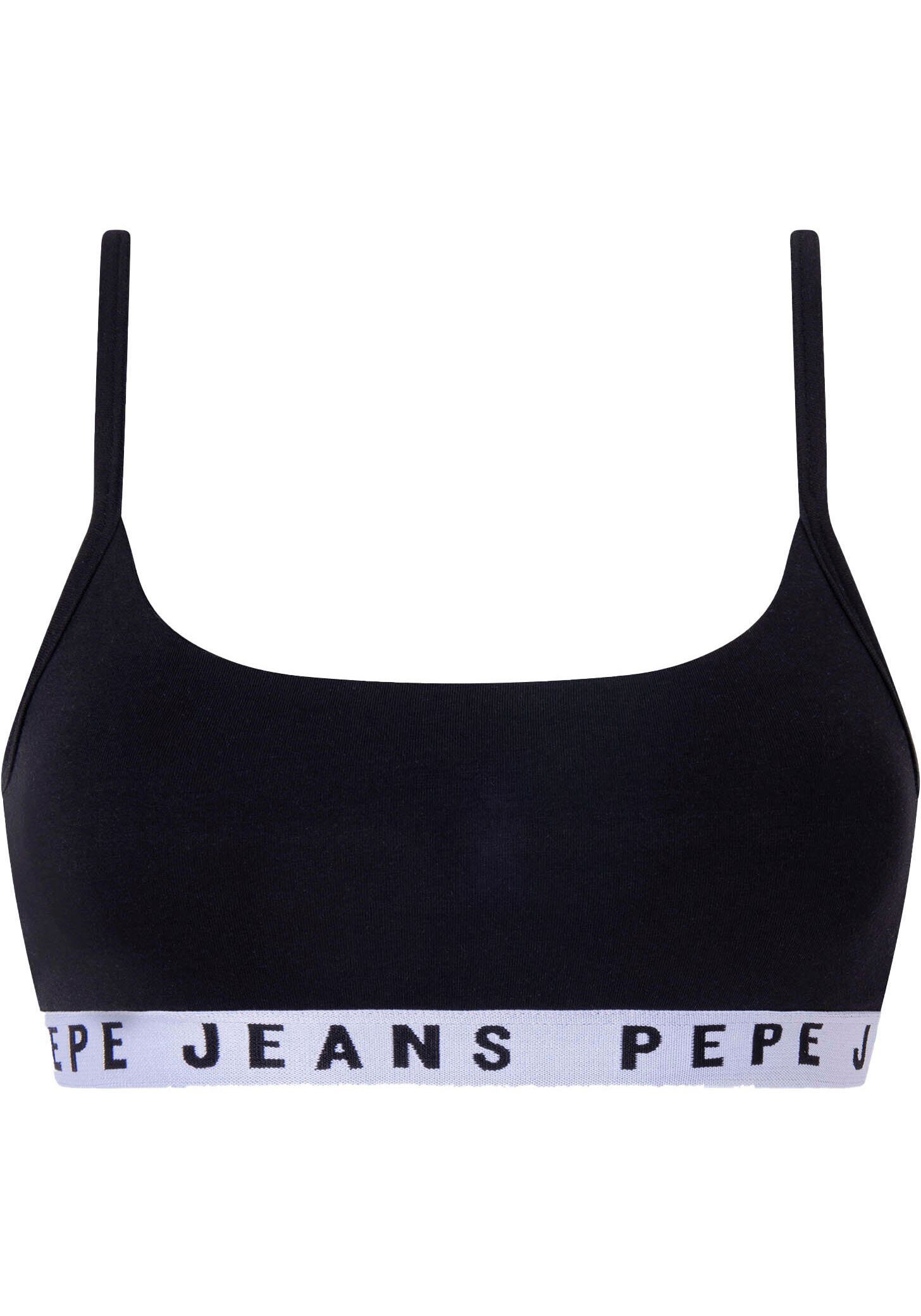 Pepe Jeans Bustier Logo schwarz
