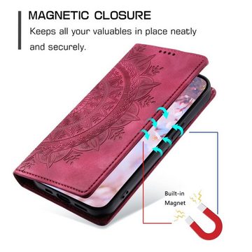 CoverKingz Handyhülle Hülle für Samsung Galaxy A15 Handyhülle Flip Case Cover Tasche, Mandala