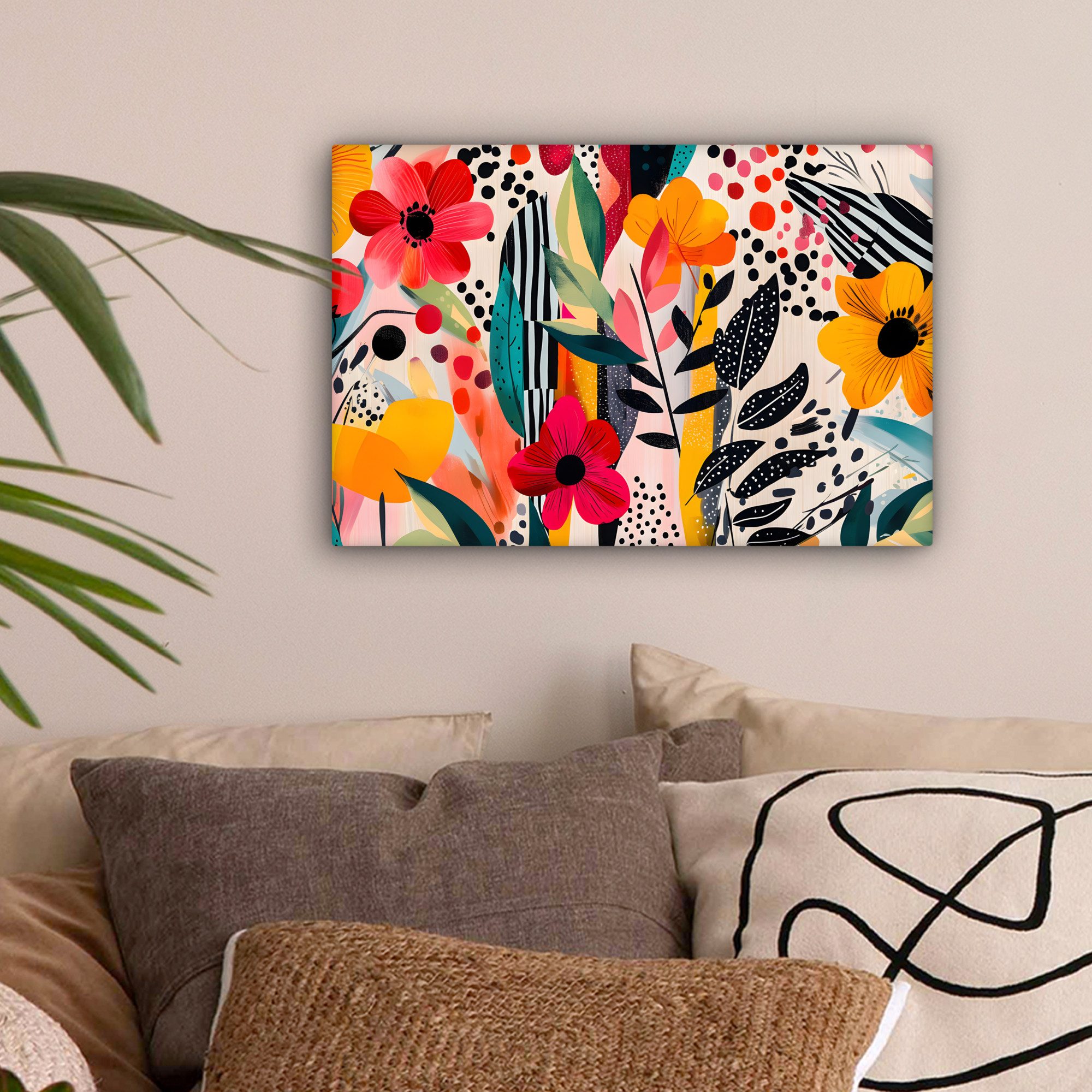 OneMillionCanvasses® Leinwandbild Blumen - Blätter - günstig online kaufen