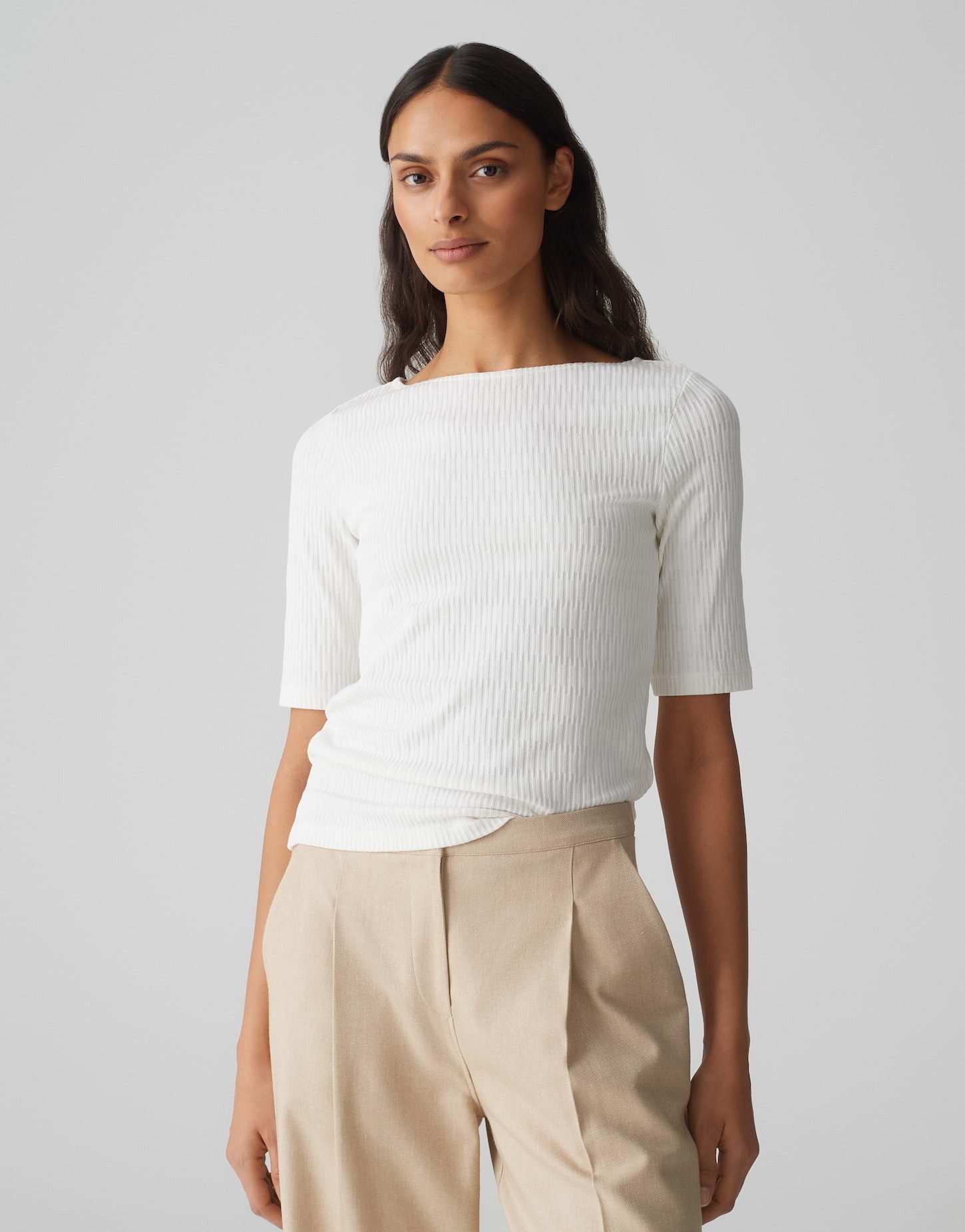 OPUS Kurzarmshirt SANKUS Slim aus strukturiertem günstig online kaufen