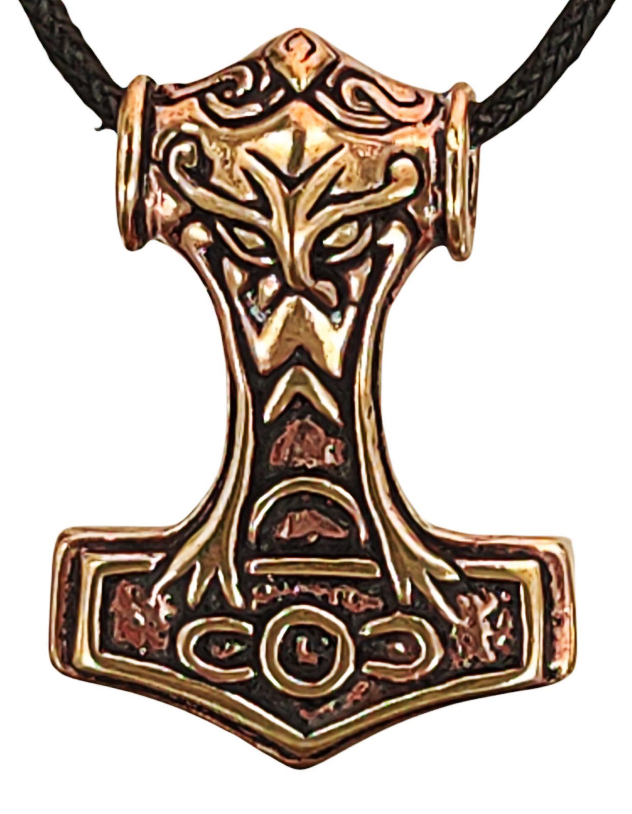 Kiss of Leather Kettenanhänger Thorshammer Anhänger Bronze Mjölnir Nordisch Wikinger Thorhammer