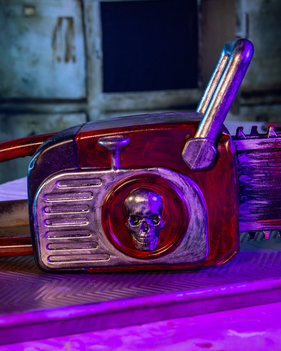 Horror-Shop Blaster Skull Kettensäge als Kostümzubehör