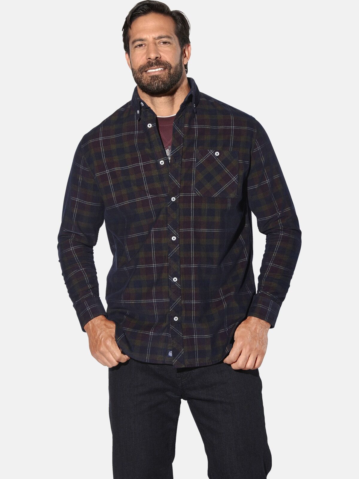 Jan Vanderstorm Langarmhemd OLAFSEN mit Brusttasche