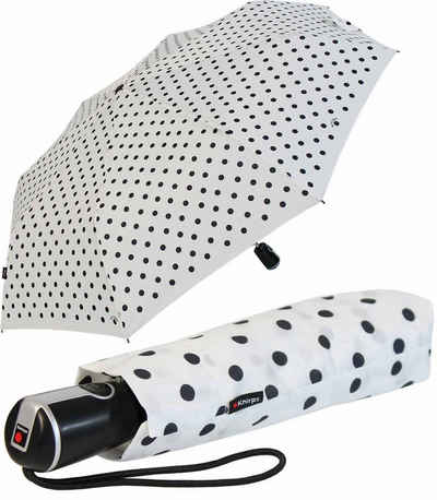 Knirps® Taschenregenschirm Large Duomatic mit Auf-Zu-Automatik - Polka Dots, der große, stabile Begleiter