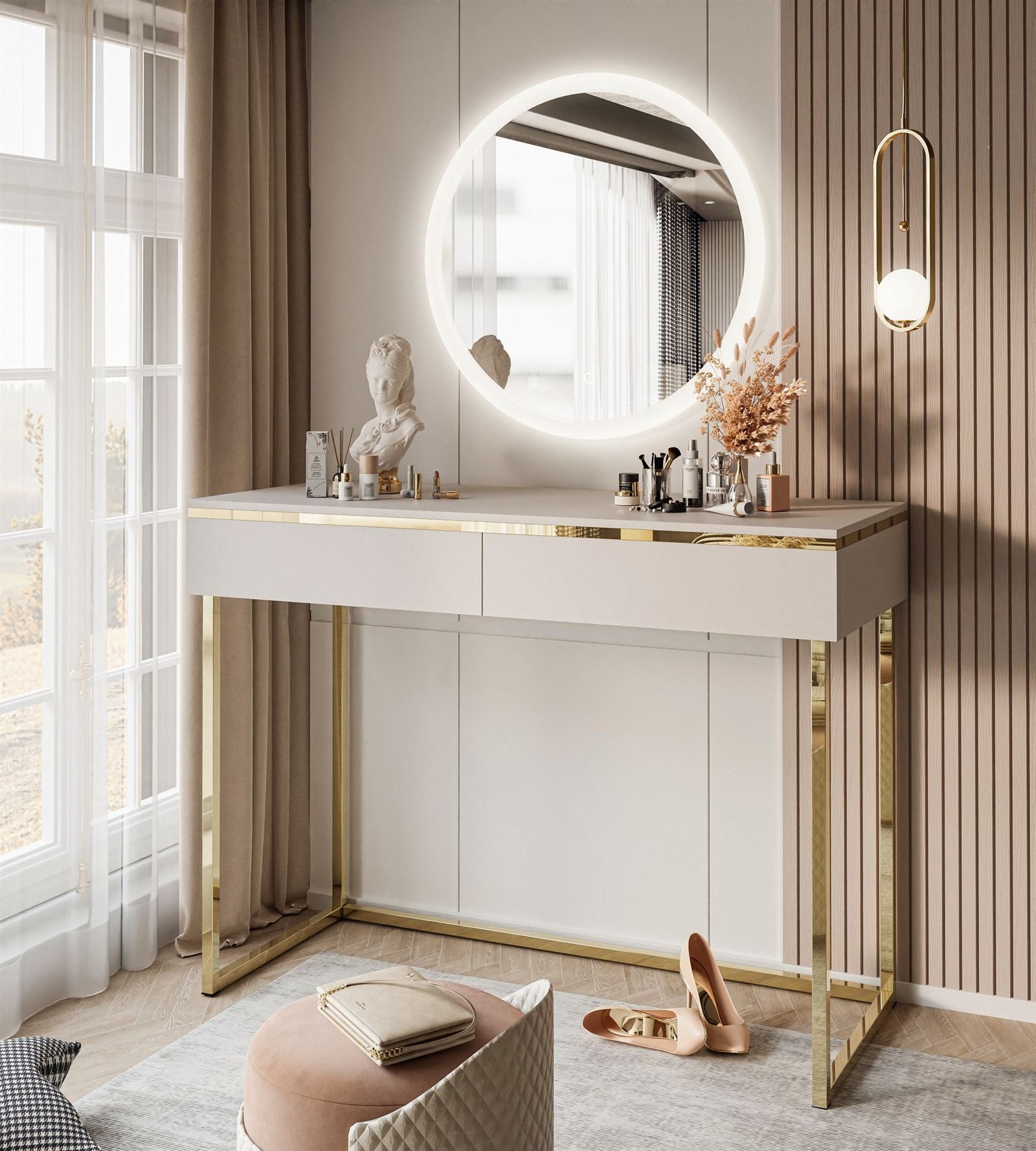Lookway Schminktisch AURORA GOLD KASCHMIR auf günstig online kaufen
