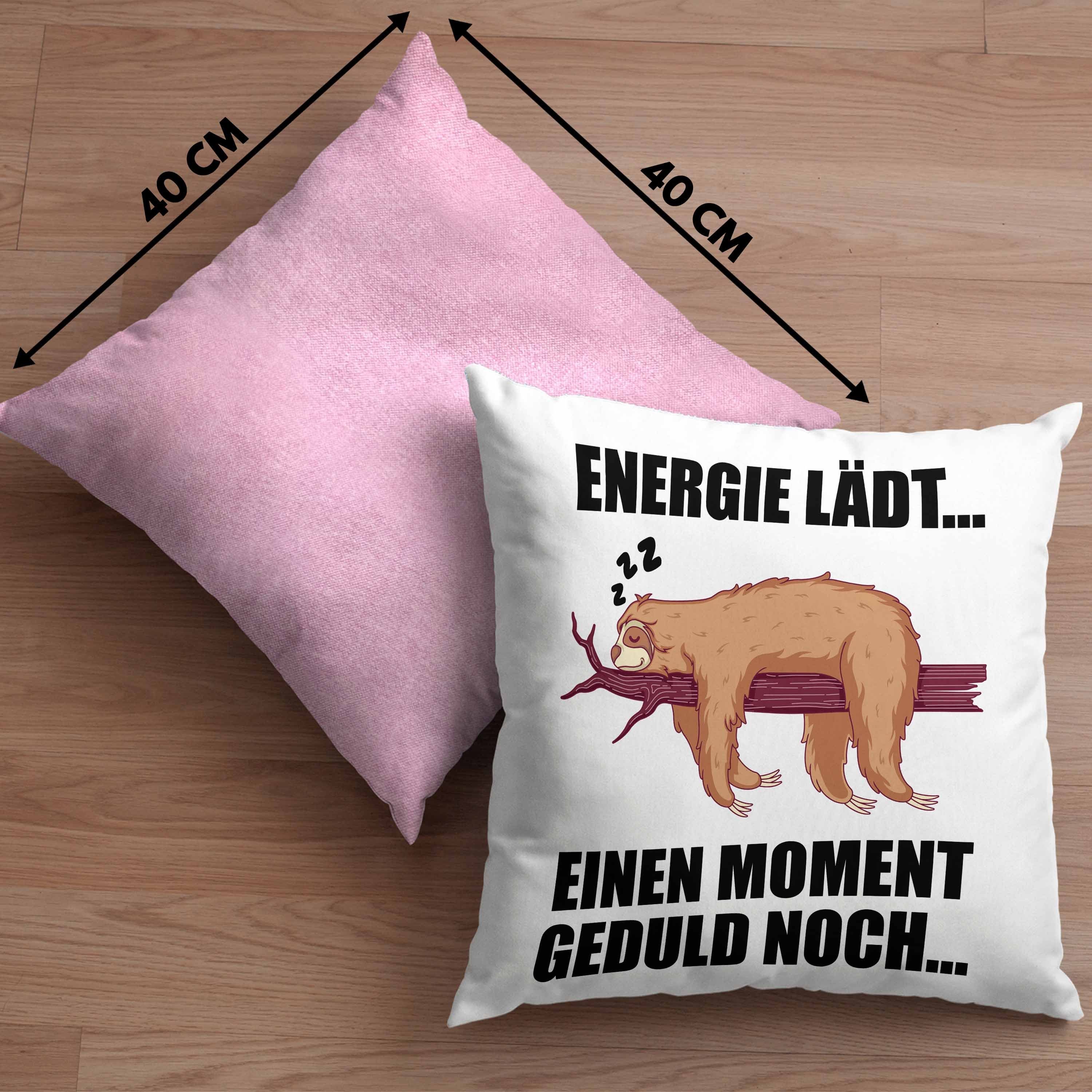 Trendation Dekokissen Spruch - Kissen Ich Energiesparmodus Ich Bin Frauen mit Füllung Geschenk Faul Kissen Rosa Nicht Trendation Spruch Im Bin mit Faultier