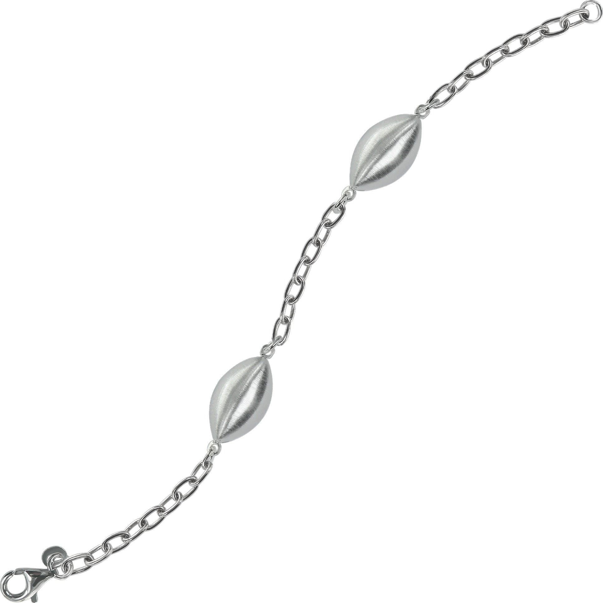 Balia Silberarmband Balia Damen Armband 925 Silber matt (Armband), Damen Armband (Ellipse) ca. 19,2cm, 925 Sterling Silber, Farbe: silber