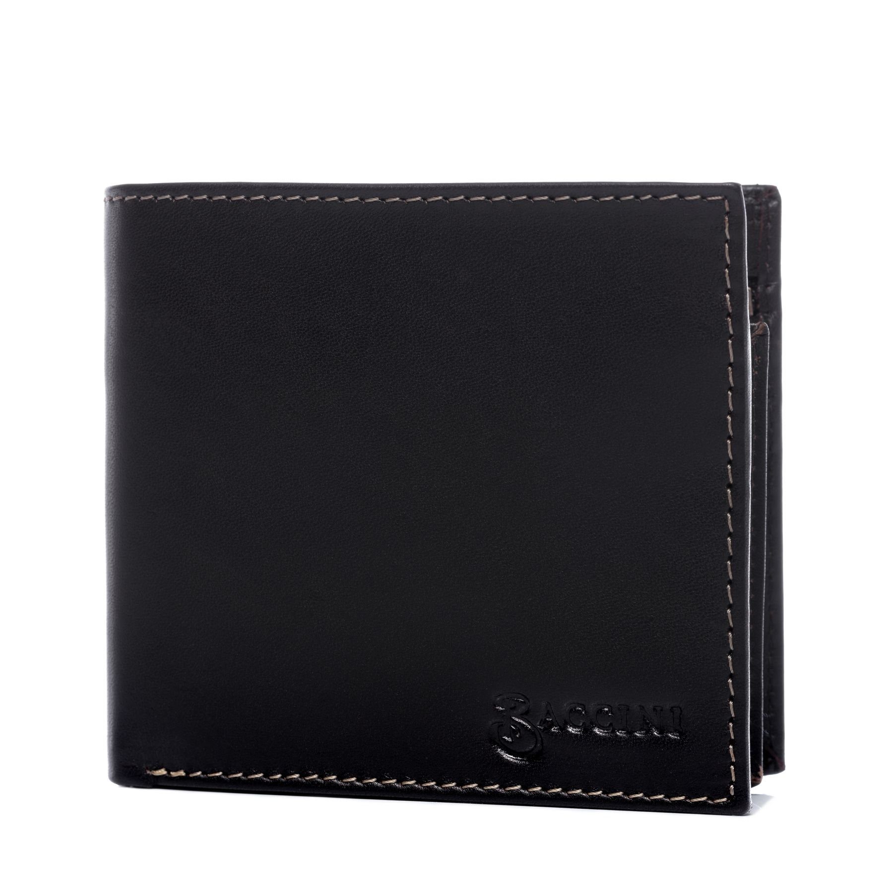BACCINI Geldbörse Leder Geldbeutel Herren LEANDRO, Portemonnaie Echtleder für Herren, Wallet, Brieftasche braun