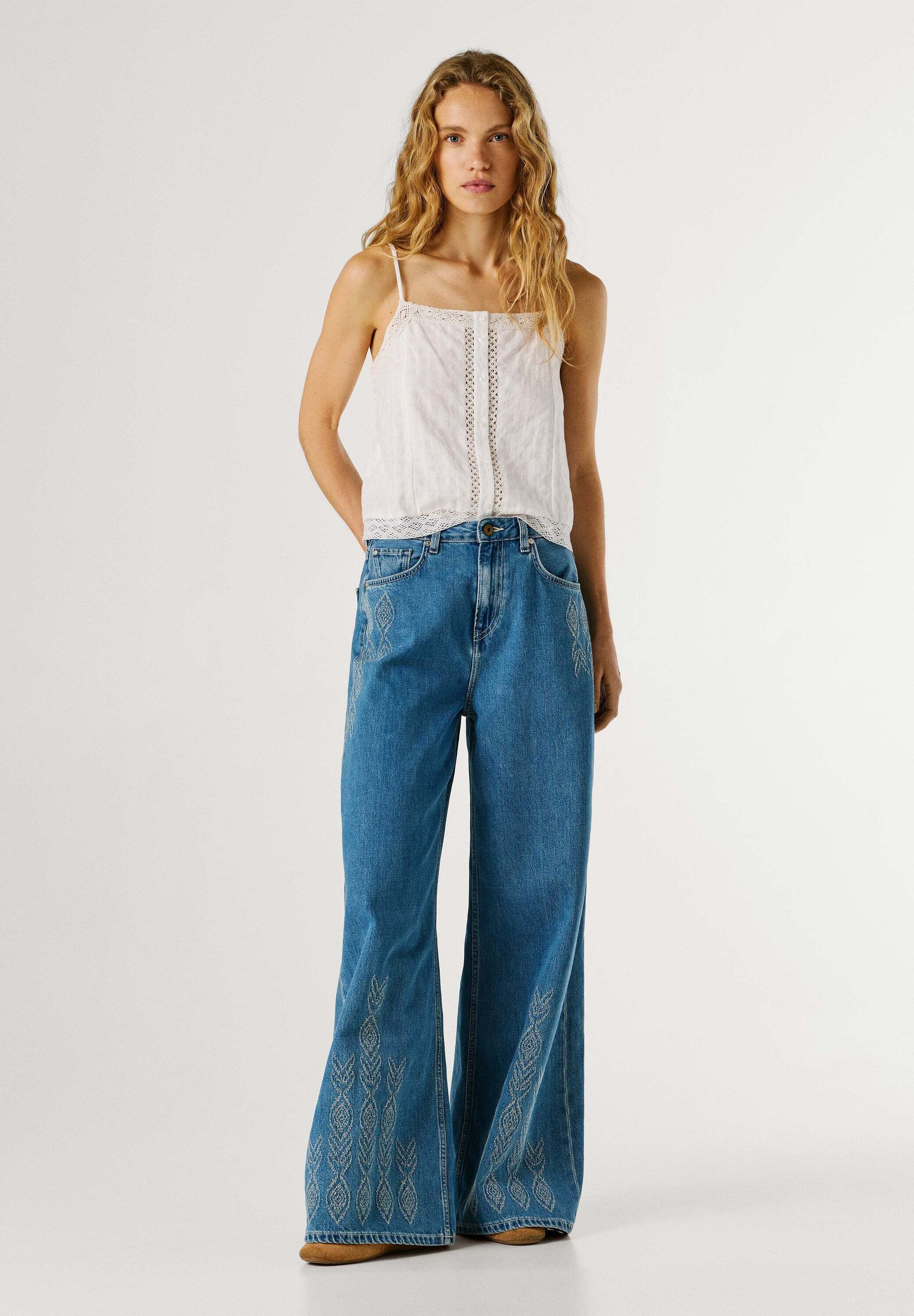 Pepe Jeans Loose-fit-Jeans trousers WIDE LEG HW JAIMY IKAT