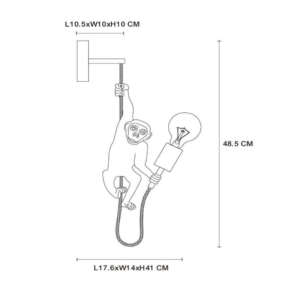 in keine warmweiss, Chimp Wandlicht Wandlampe, Wandleuchte Wandleuchte, Nein, enthalten: Wandleuchte click-licht Gold Leuchtmittel Angabe, Extravaganza E27,