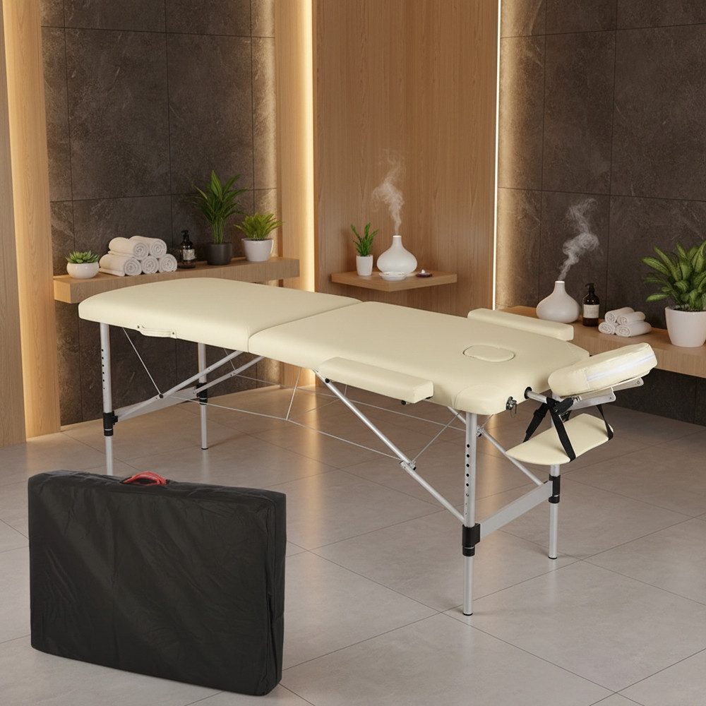 Melko Massageliege Massageliege Massagebank Massagetisch inkl. Tasche 2 Zonen Therapie (Stück, 1-St., Liege), Abnehmbare Elemente