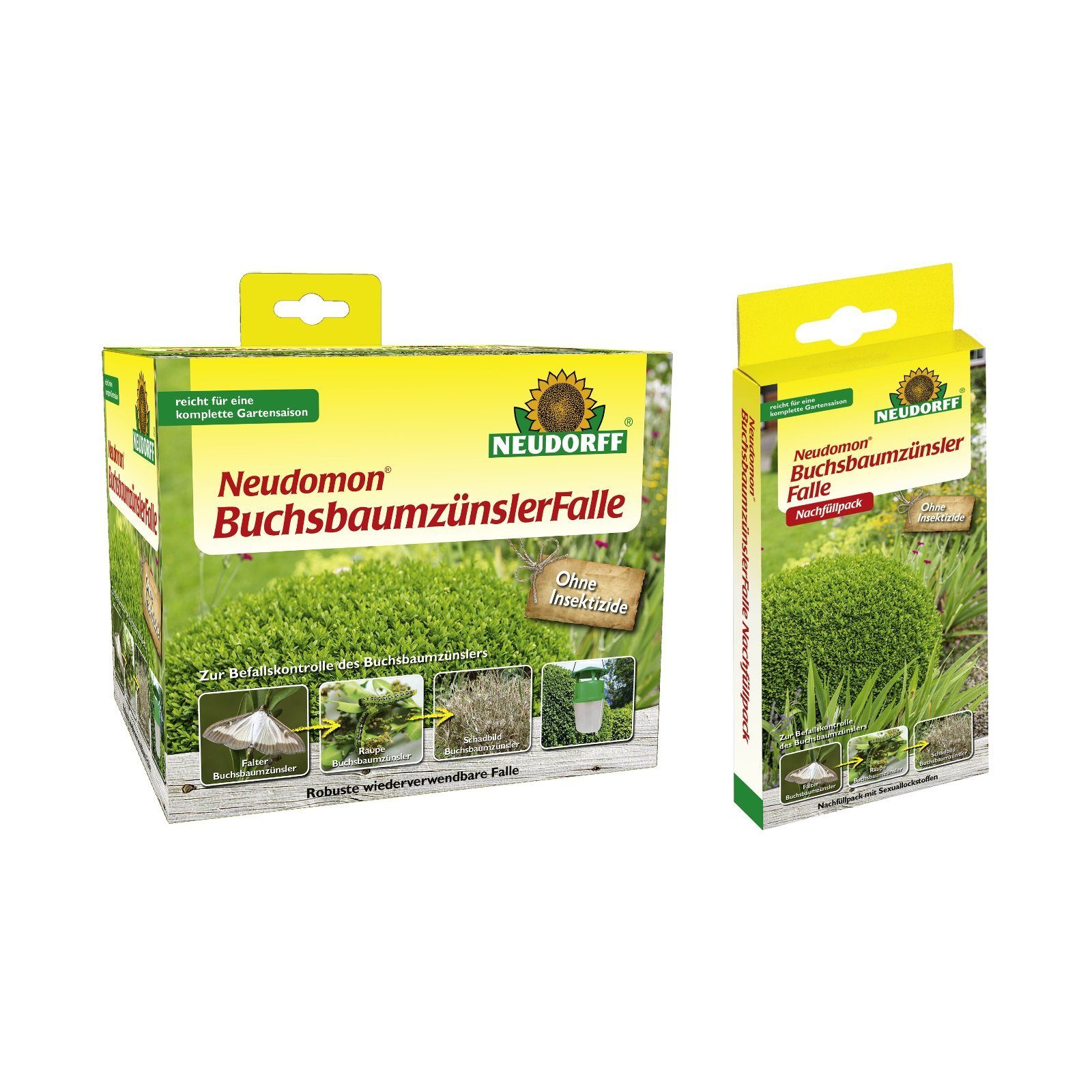 Insektenfalle Neudomon BuchsbaumzünslerFalle + Nachfüllpack