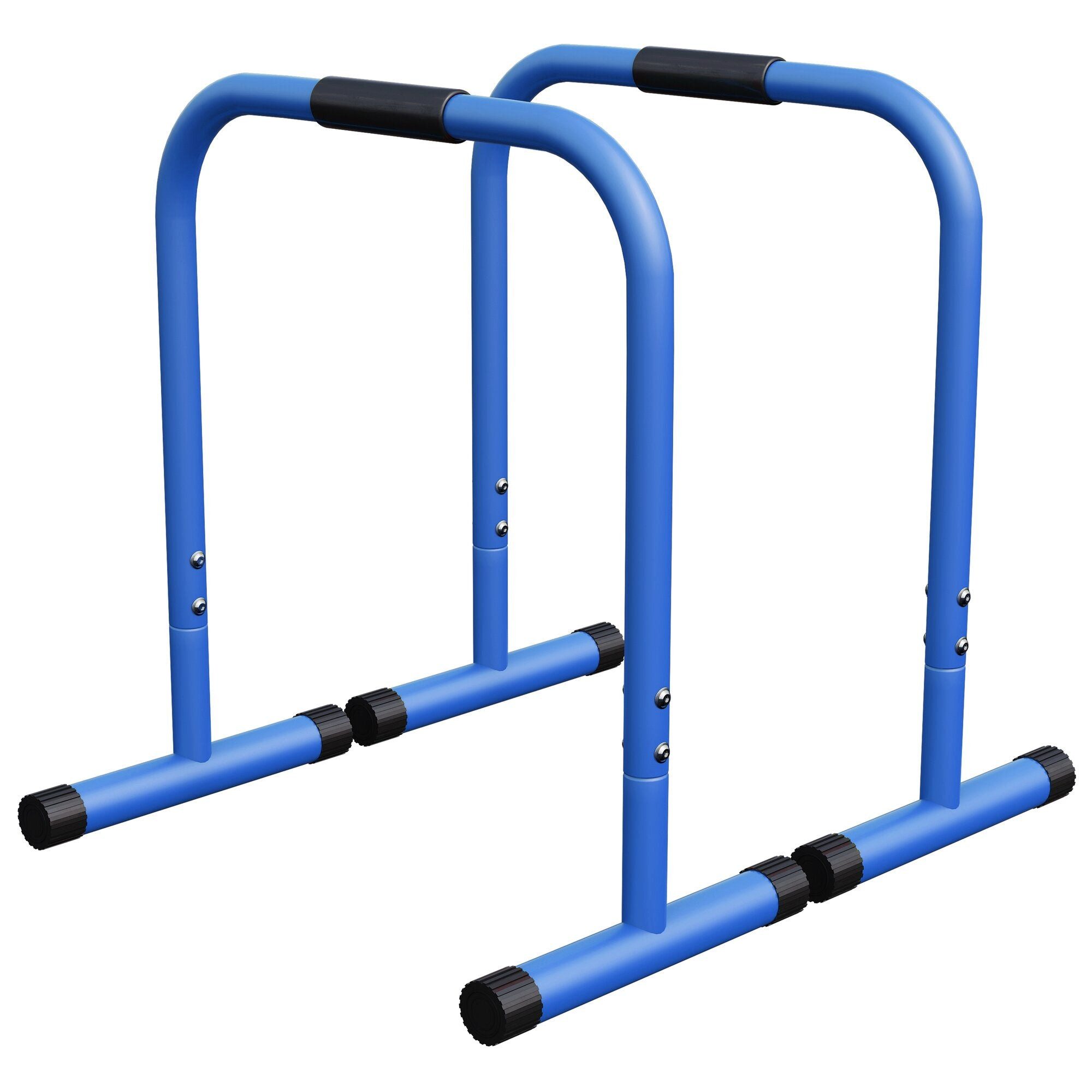 GORILLA SPORTS Handstandtrainer Push-up Stand Bar Parallettes Schwarz/Rot/Blau (1-St)