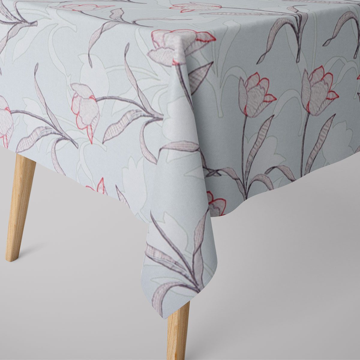 SCHÖNER LEBEN. Tischdecke SCHÖNER LEBEN. Tischdecke Tulpen mint verschiedene Größen, handmade