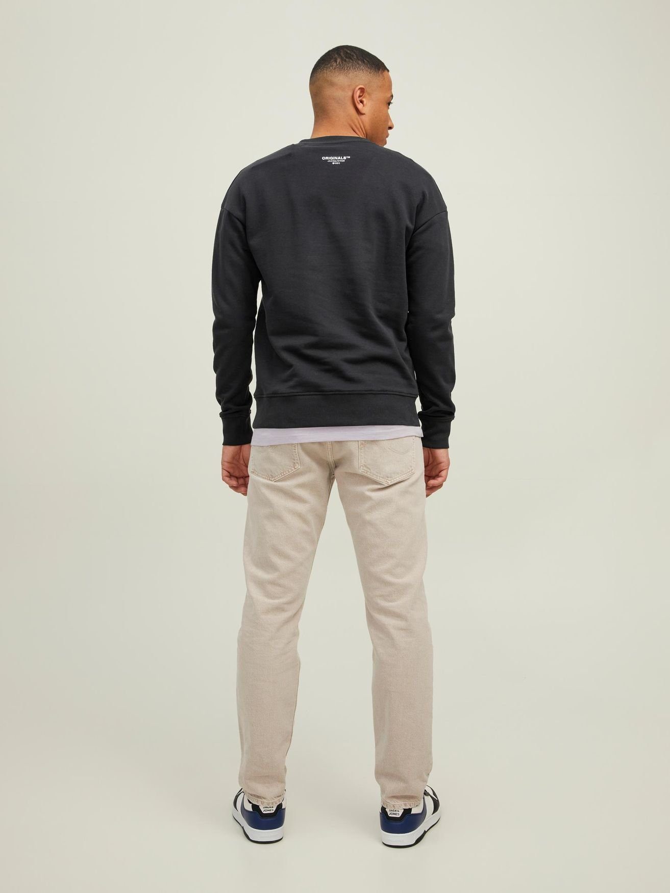 Jack & Jones Sweatshirt Shirt Sweater Pullover Langarm JORCLEAN Rundhals Schwarz-2 Basic 4672 in