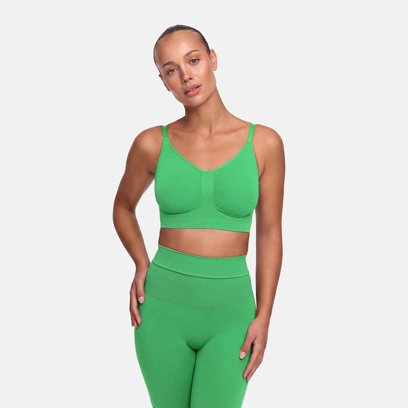 cfab (creamy fabrics) Bügelloser BH Comfort Bralette-Poison Green-S (1-tlg)