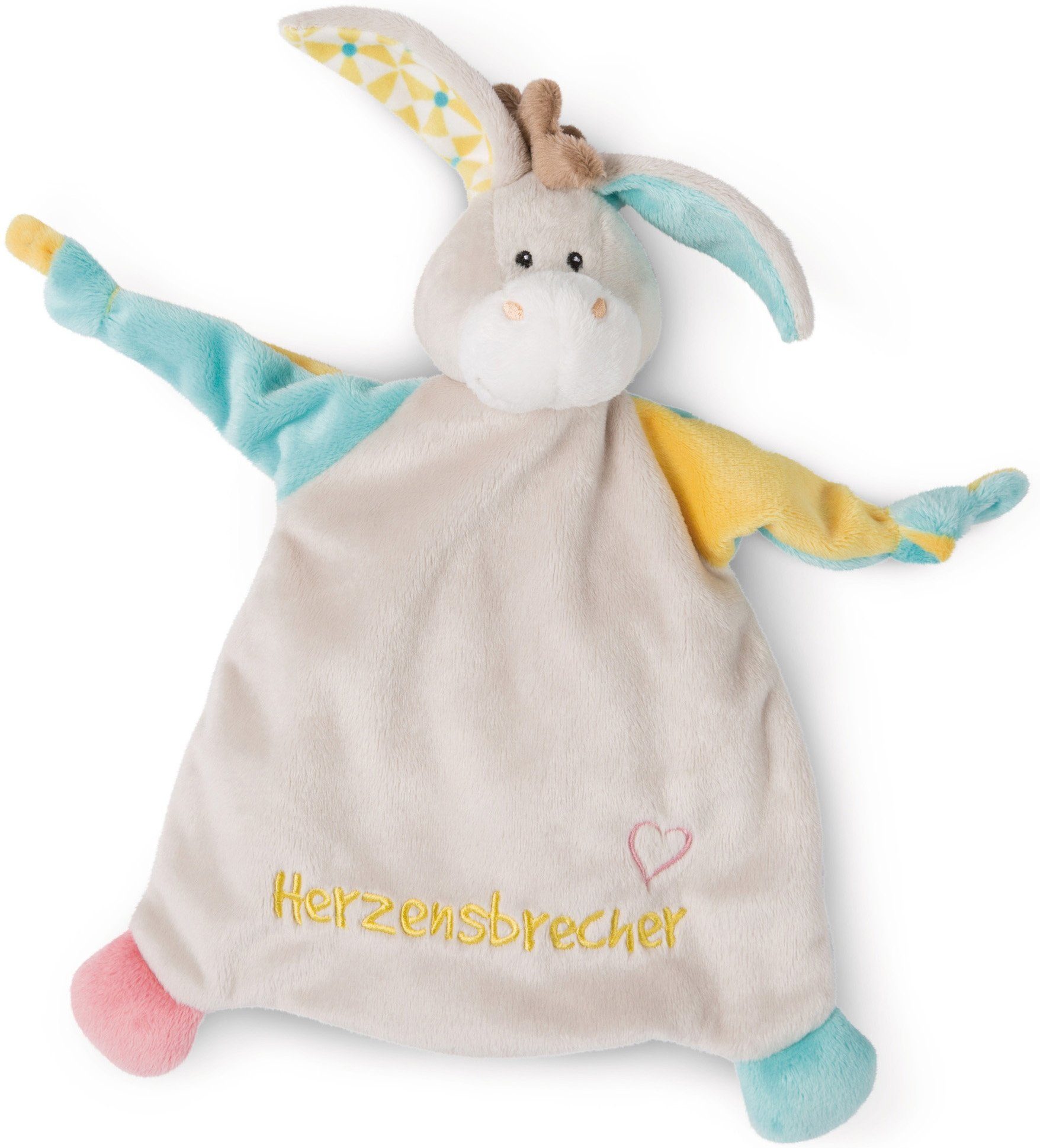 Nici Schmusetuch My First NICI Kollektion, Esel, Herzensbrecher, mit aufgestickten Augen