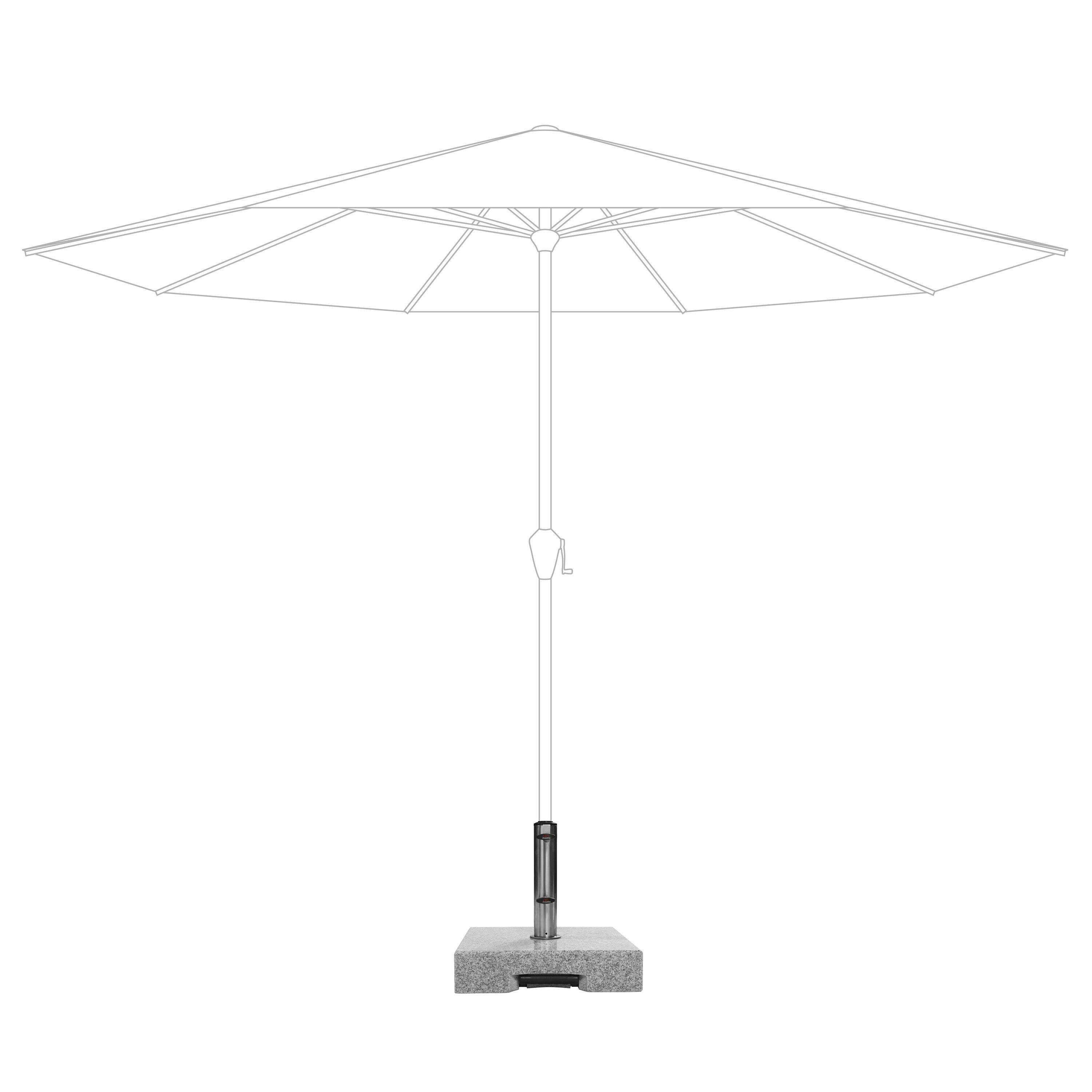 Outdoor (BHT 48x48x7 cm) grau Schirmständer Schirmständer 50kg Schirmständer, cm Outdoor BHT 48x48x7