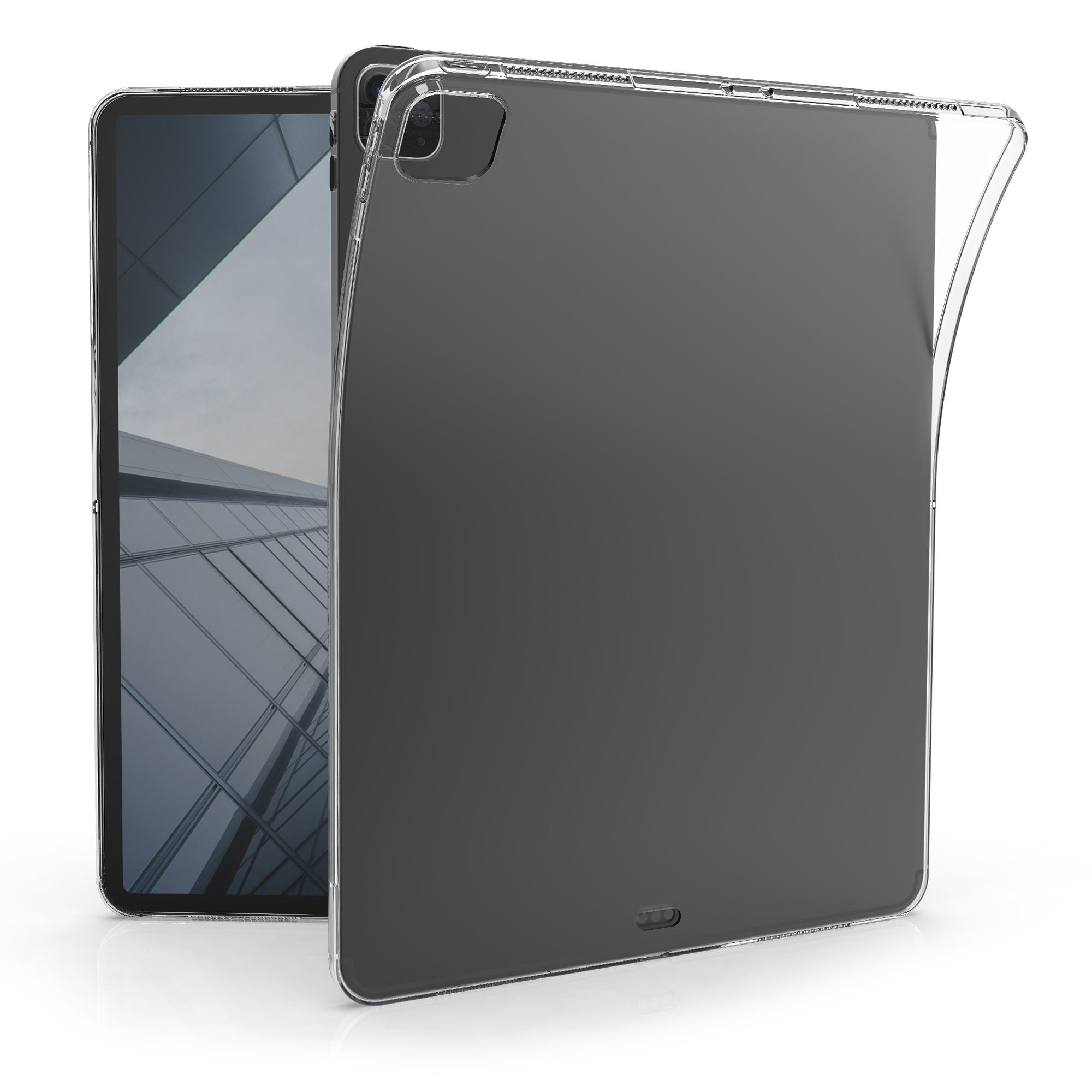 kwmobile Tablet-Hülle Hülle für Apple iPad Pro 12,9" (2018,2020,2021), Silikon Case transparent - Tablet Cover Tablethülle gummiert