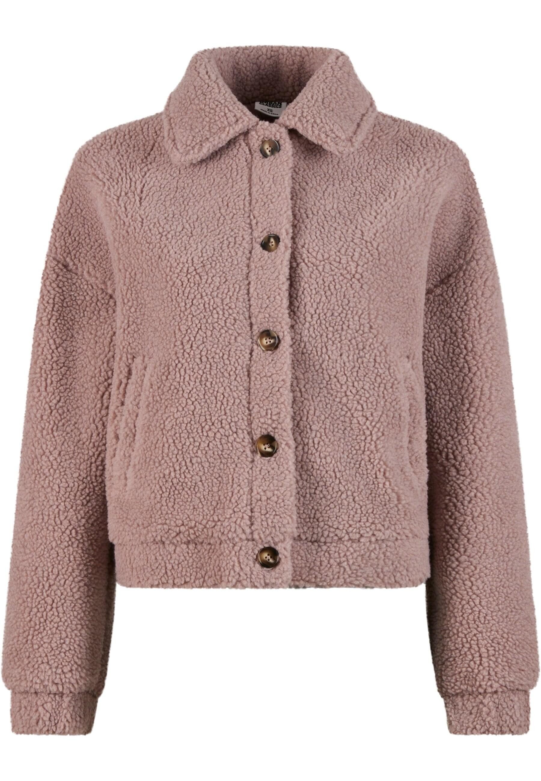 Allwetterjacke Urban Classics Ladies Short Sherpa Button Jacket