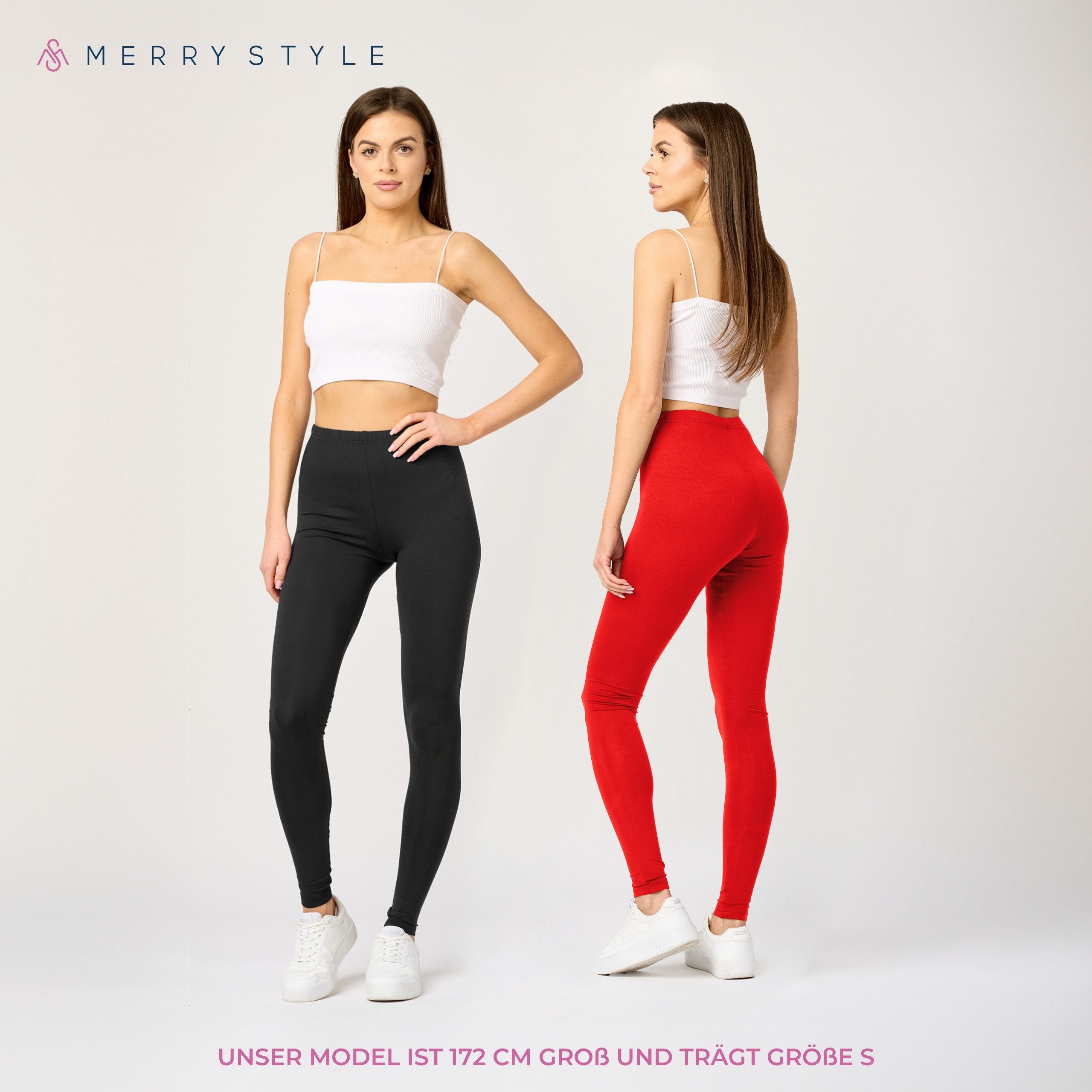 Merry Style Leggings 2er Pack Viskose Damen Lang Hose MS10-143 (2-tlg) günstig online kaufen