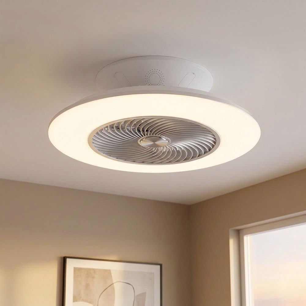 JUST LIGHT Deckenventilator, LED Decken Ventilator Fernbedienung Leuchte dimmbar Tageslicht Lampe