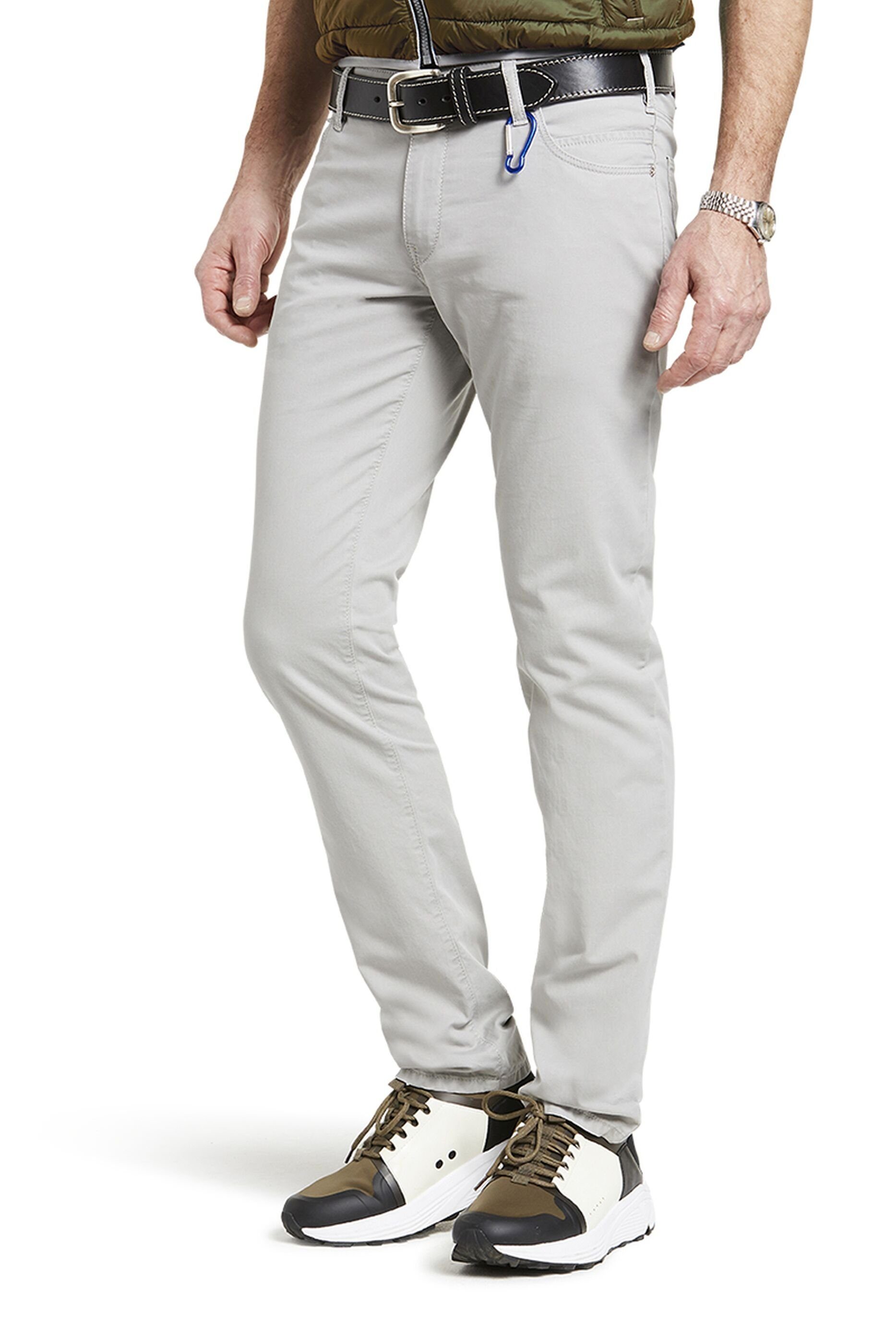 MEYER Slim-fit-Jeans 'M5' aus europäischer Produktion grau
